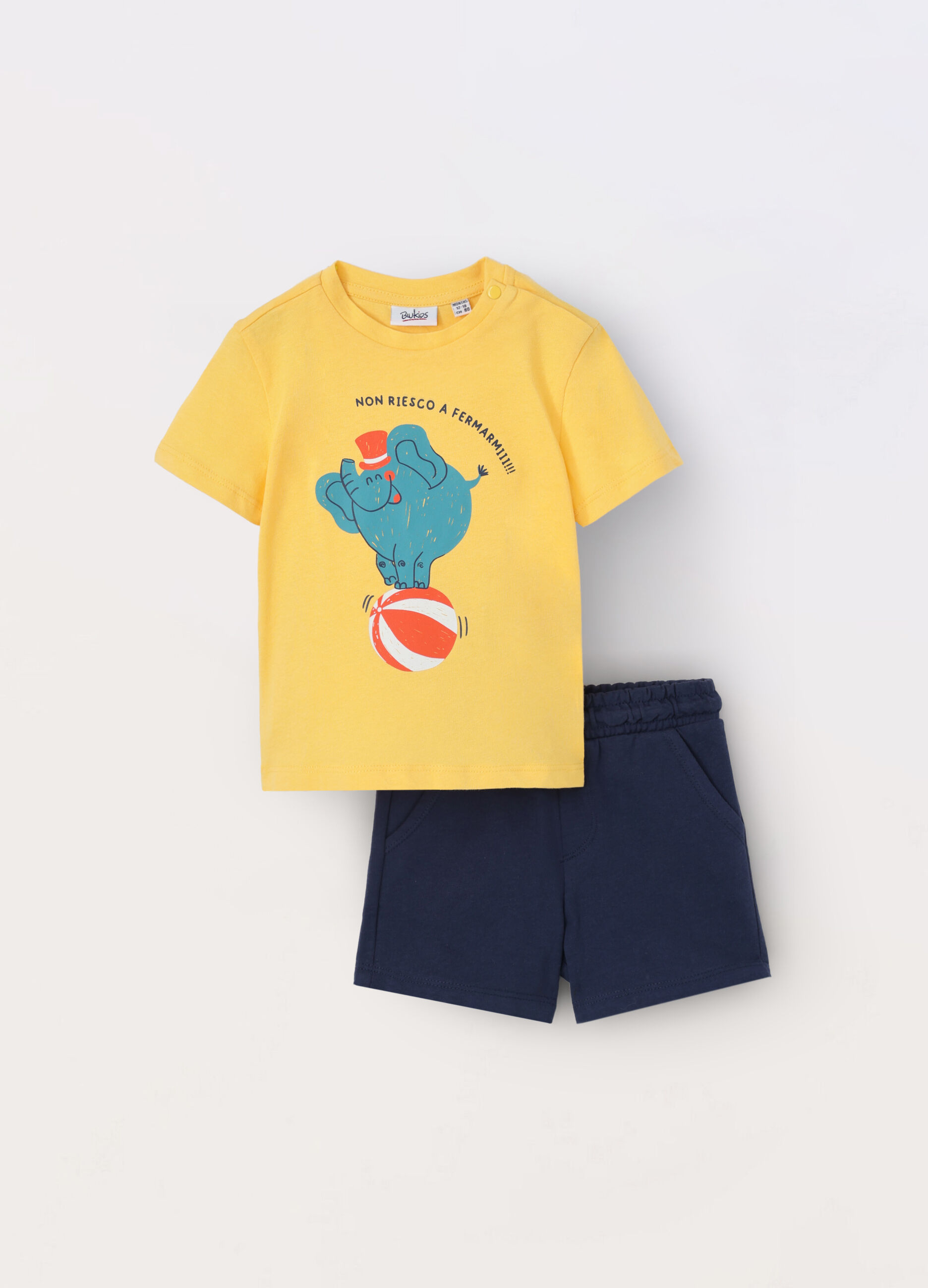Jogging set in jersey di puro cotone neonato_0