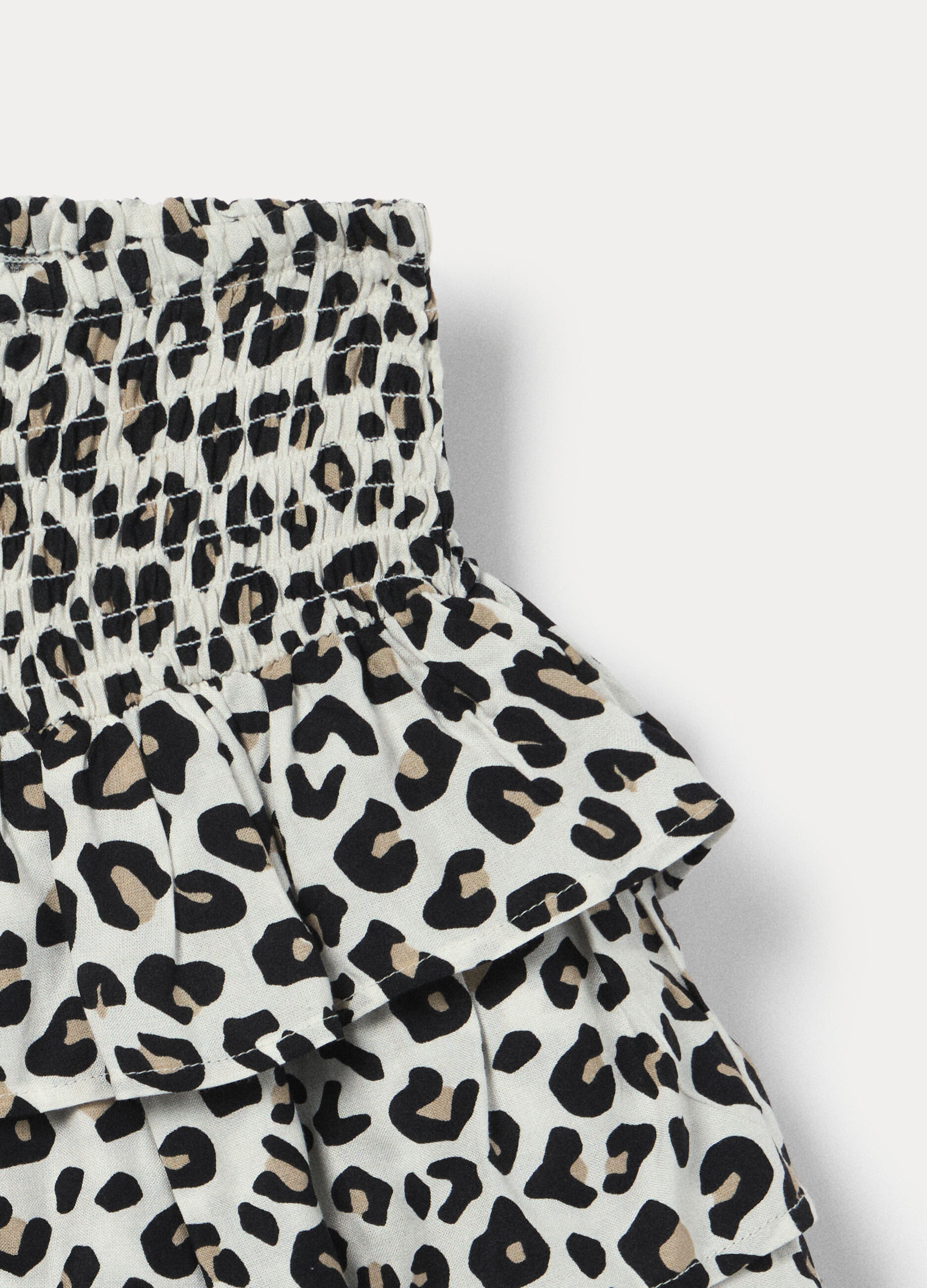 Mini gonna animalier in viscosa ragazza_2