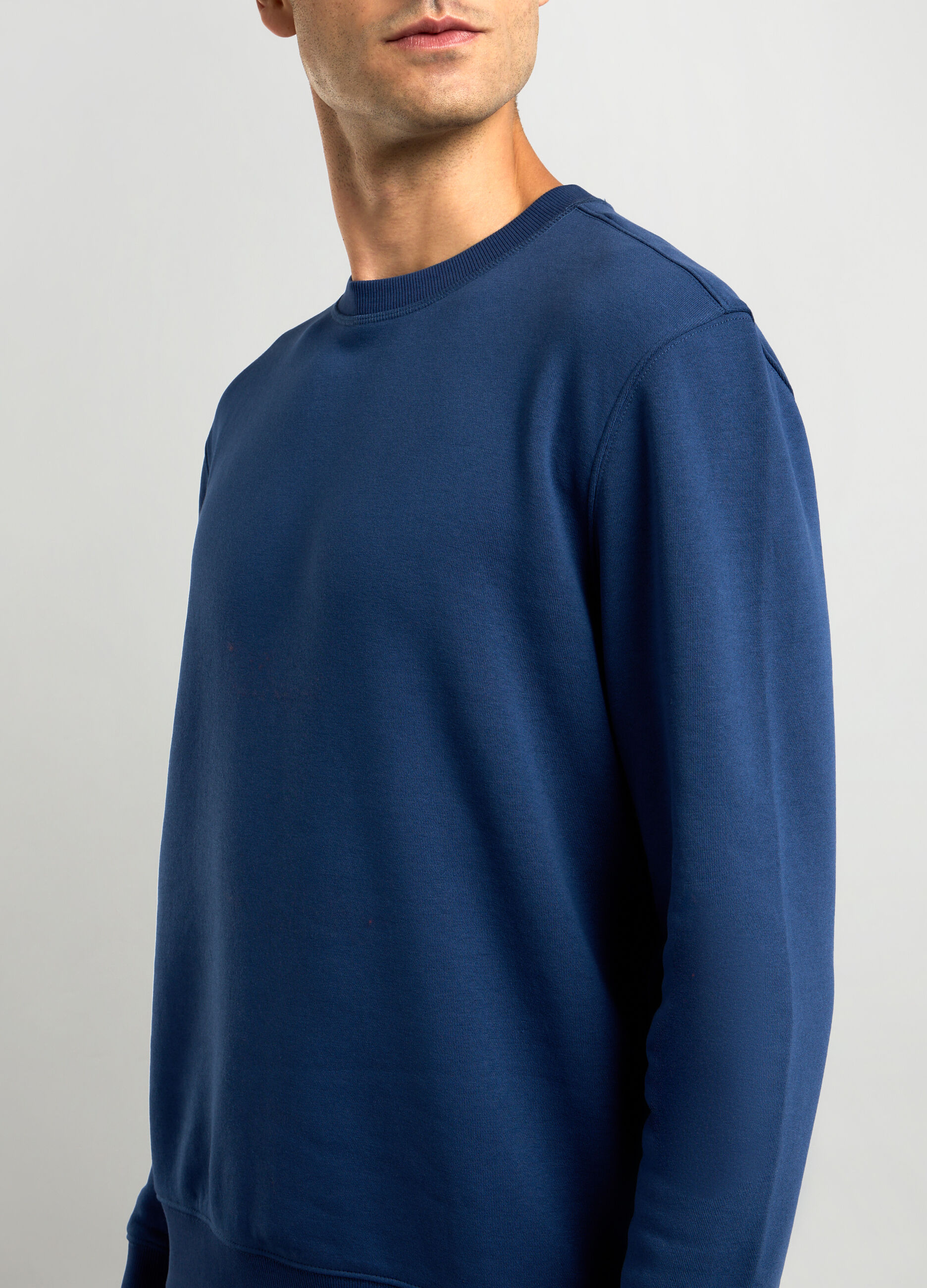 Felpa girocollo in misto cotone uomo_2