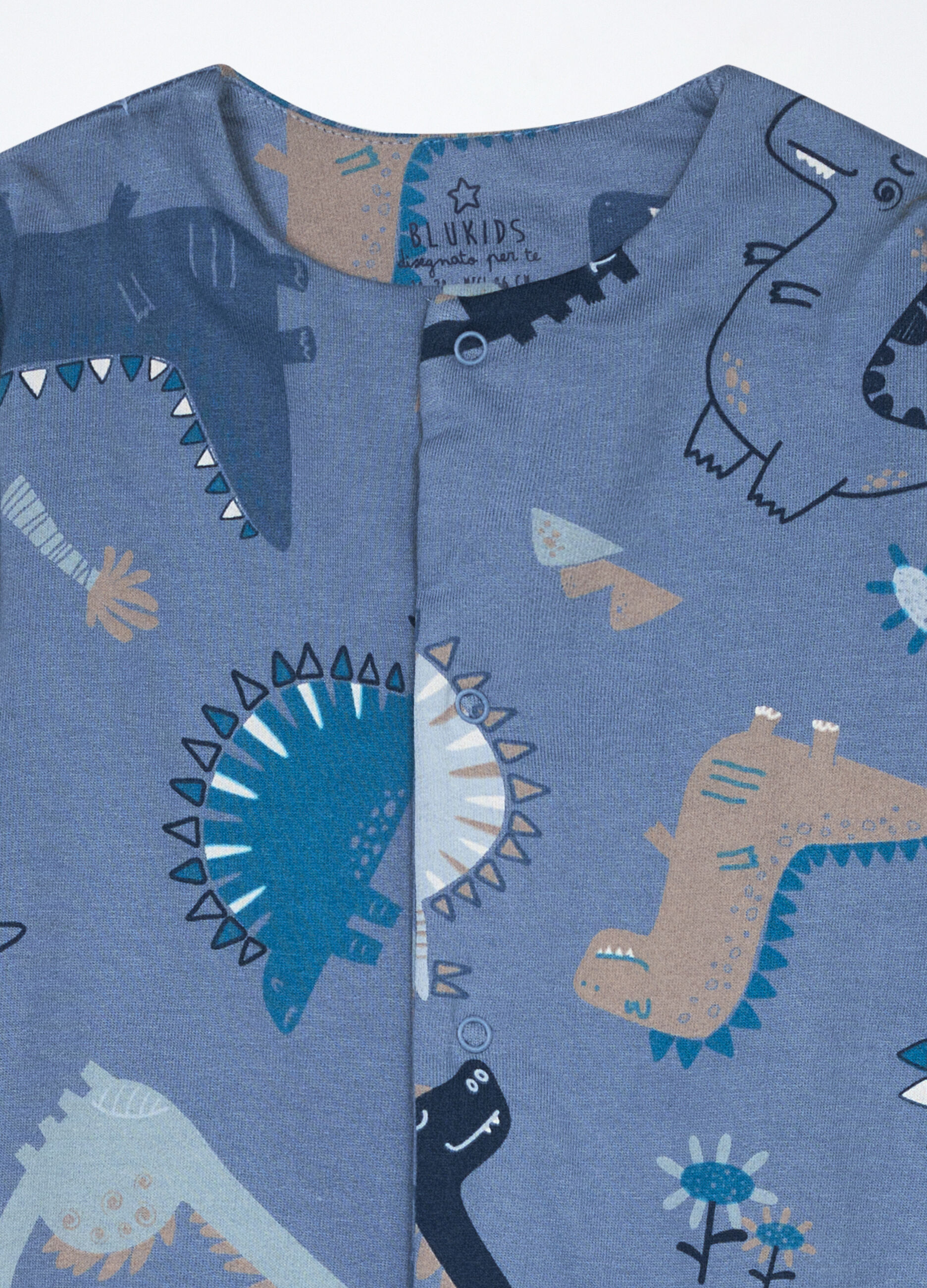 Pack 2 pigiami interi in puro cotone fleece neonato_2