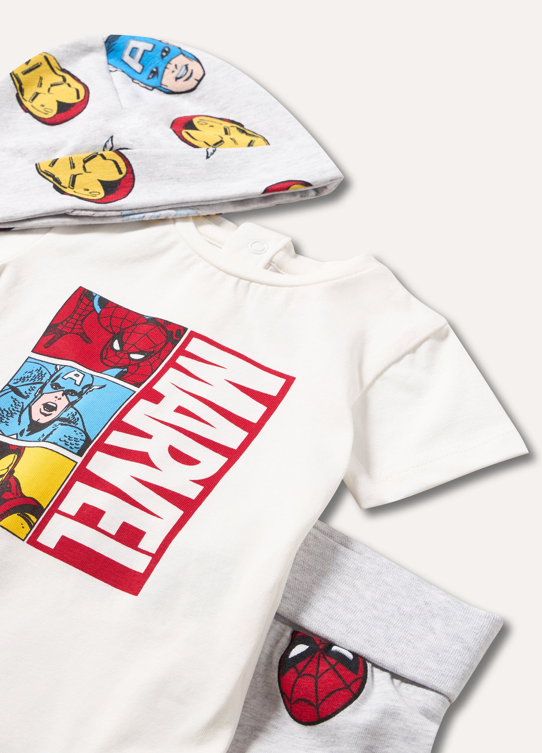 Set Marvel in cotone stretch neonato_1