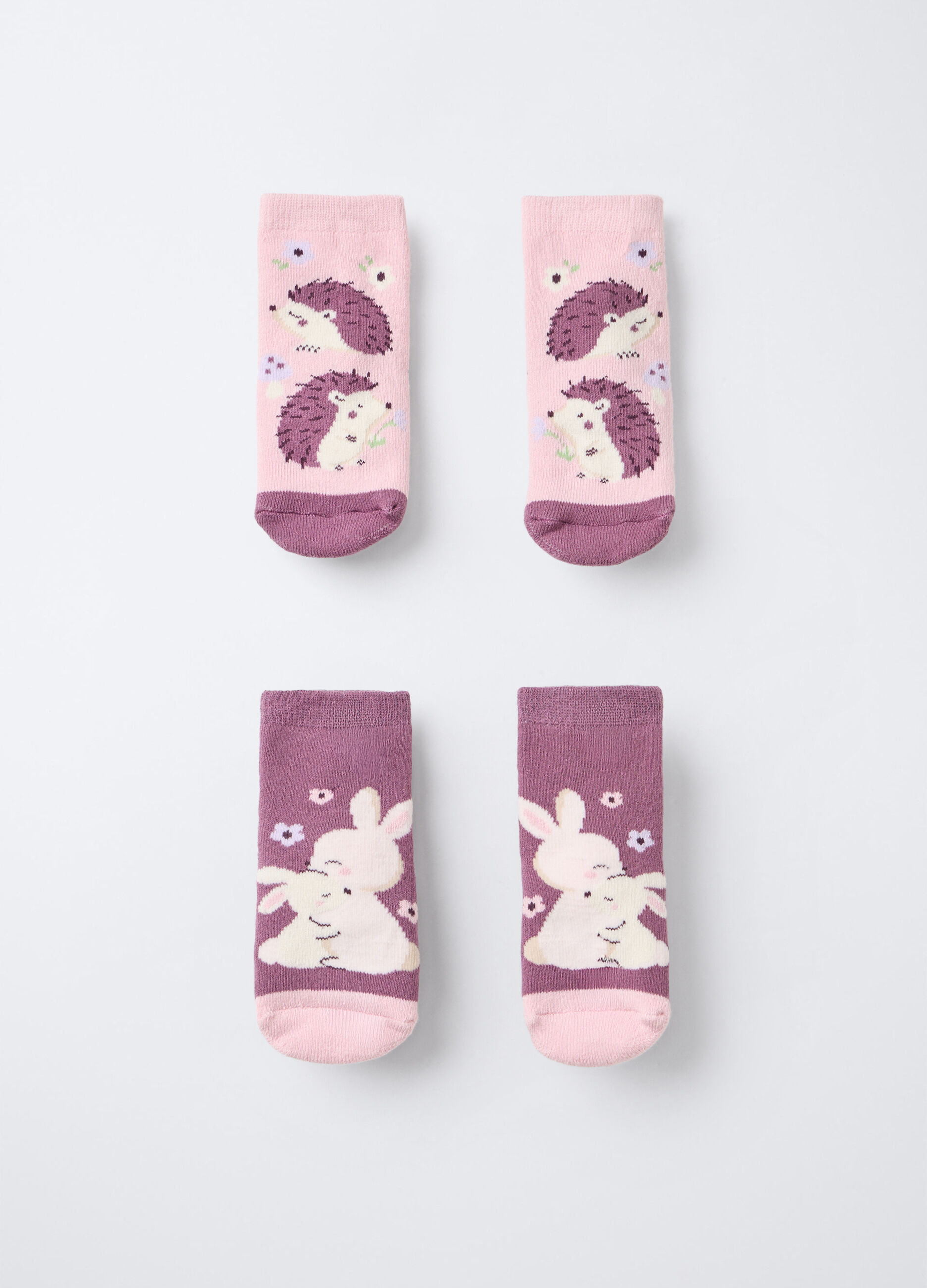 Pack 2 calze antiscivolo in spugna misto cotone stretch _0