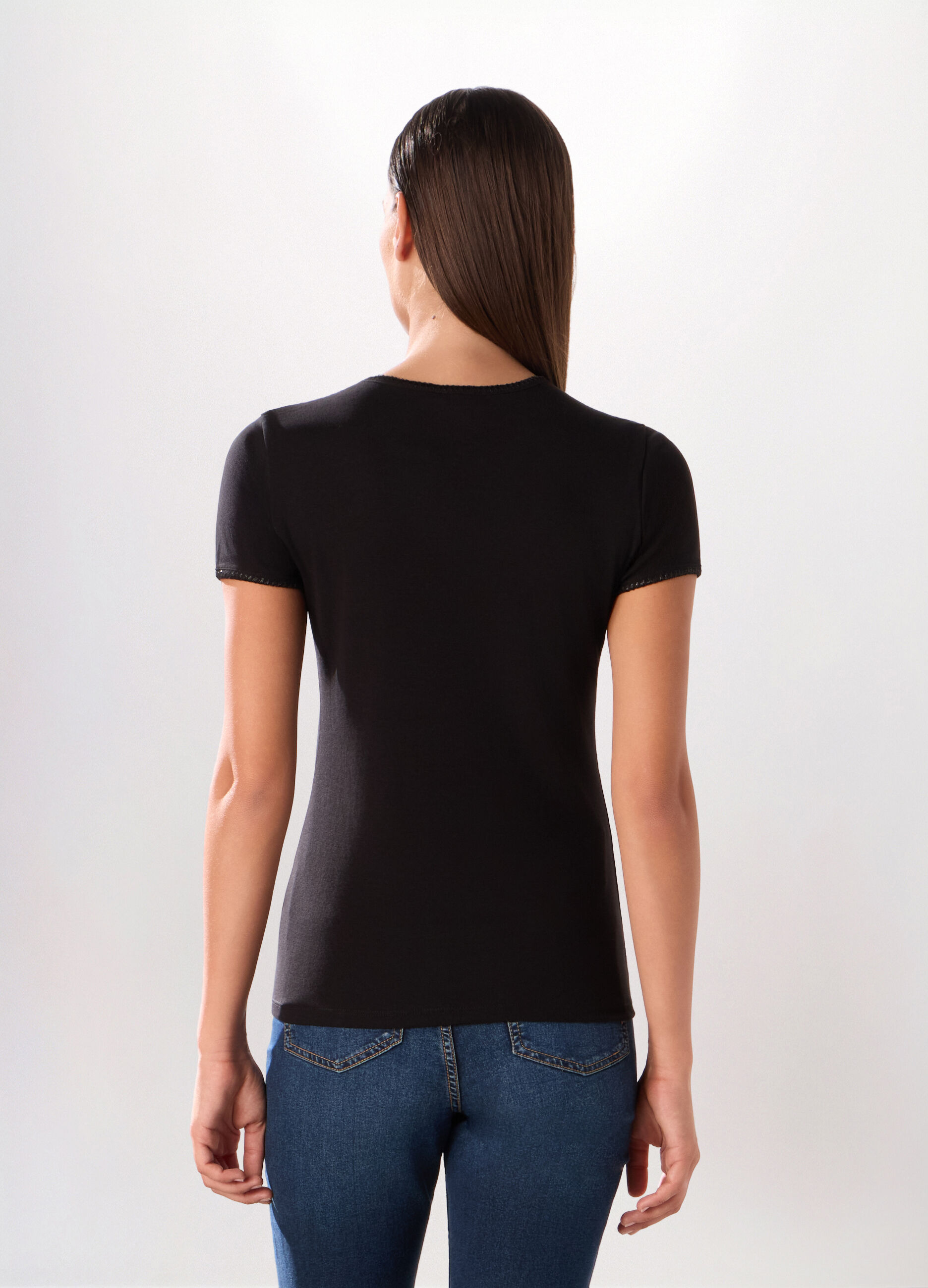 T-shirt in puro cotone donna_1