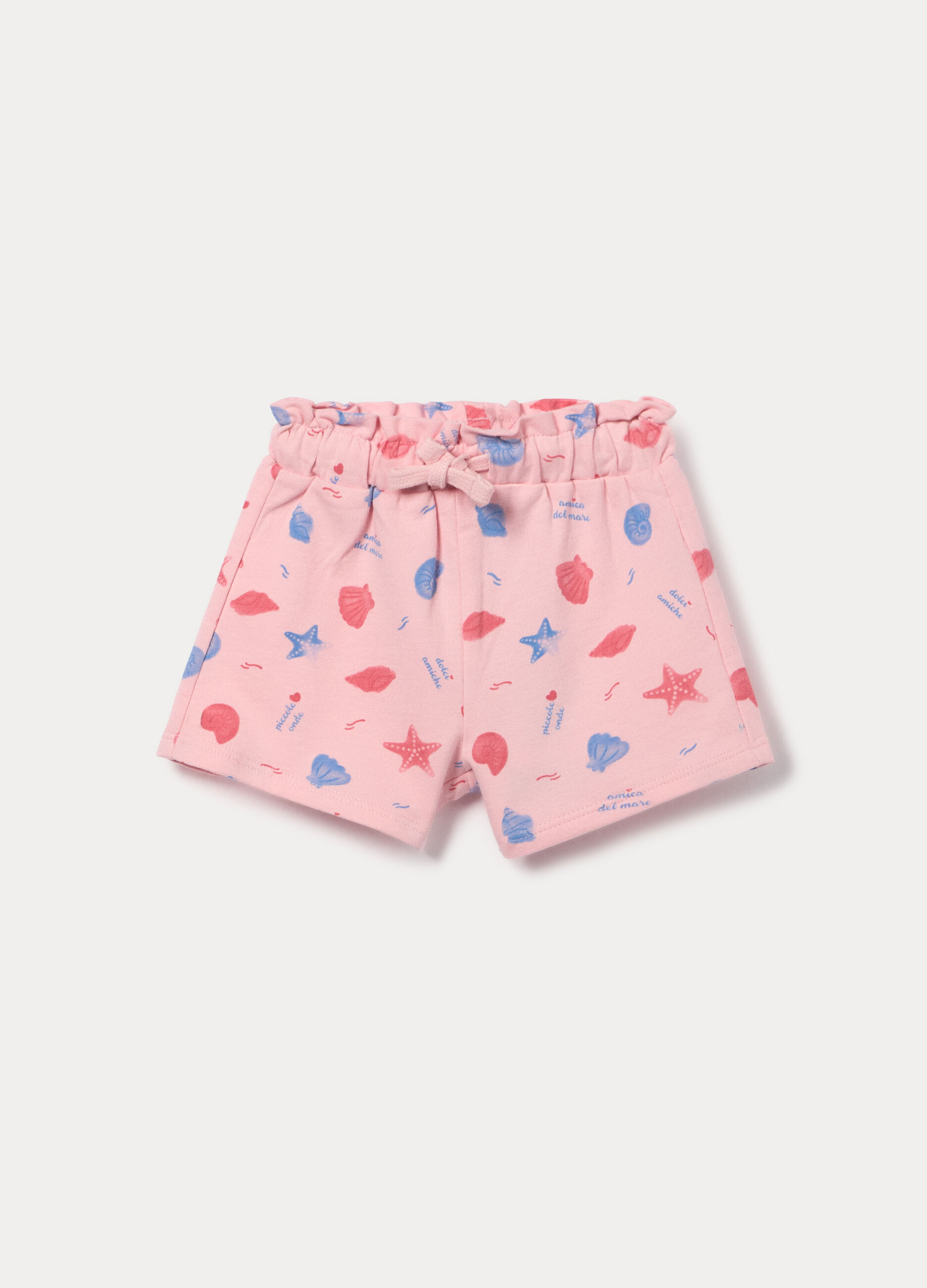 Shorts in french terry di puro cotone bimba_0