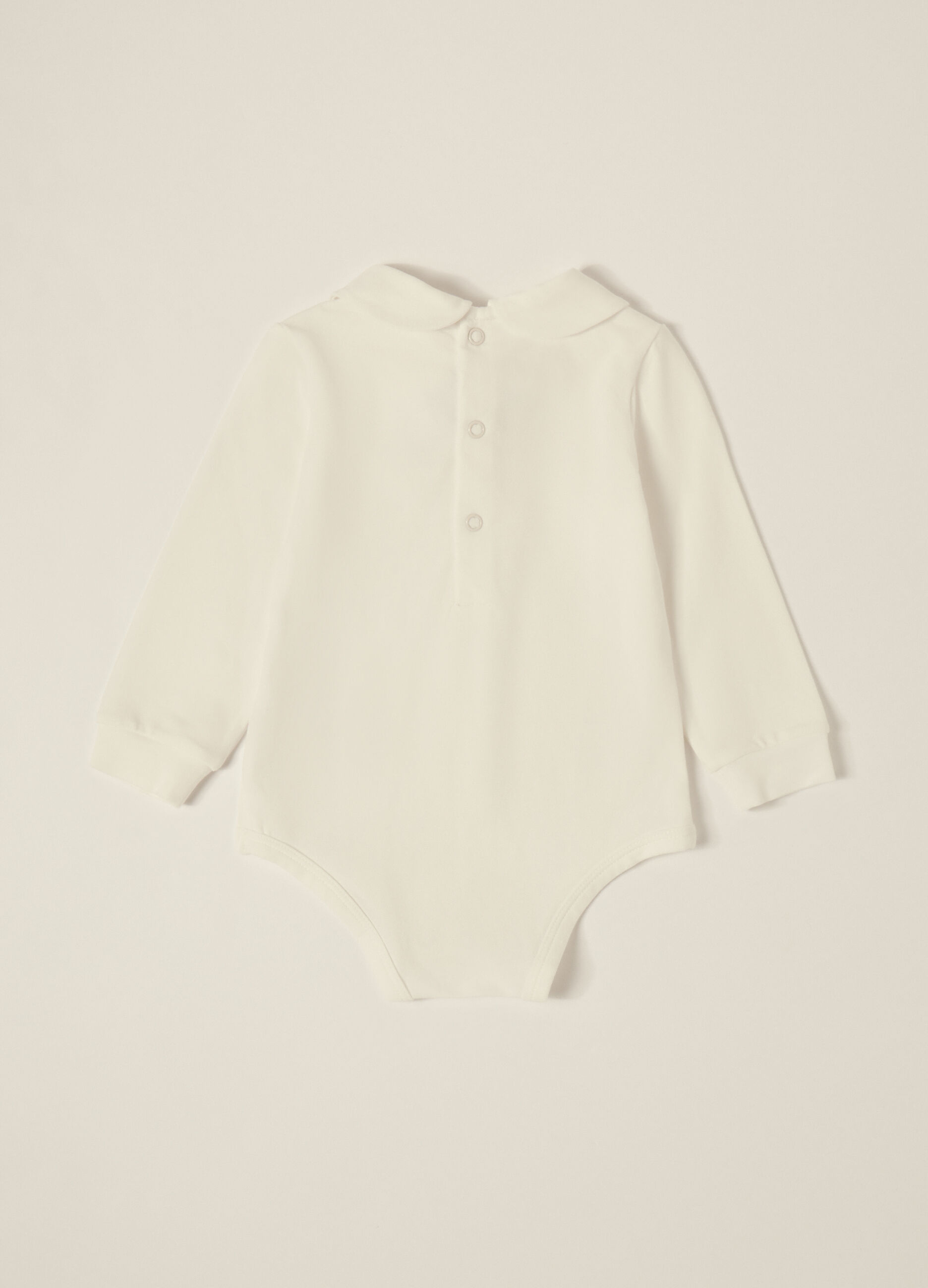 Body bianco con papillon per neonato_1