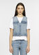 Gilet fit cropped in denim donna_0