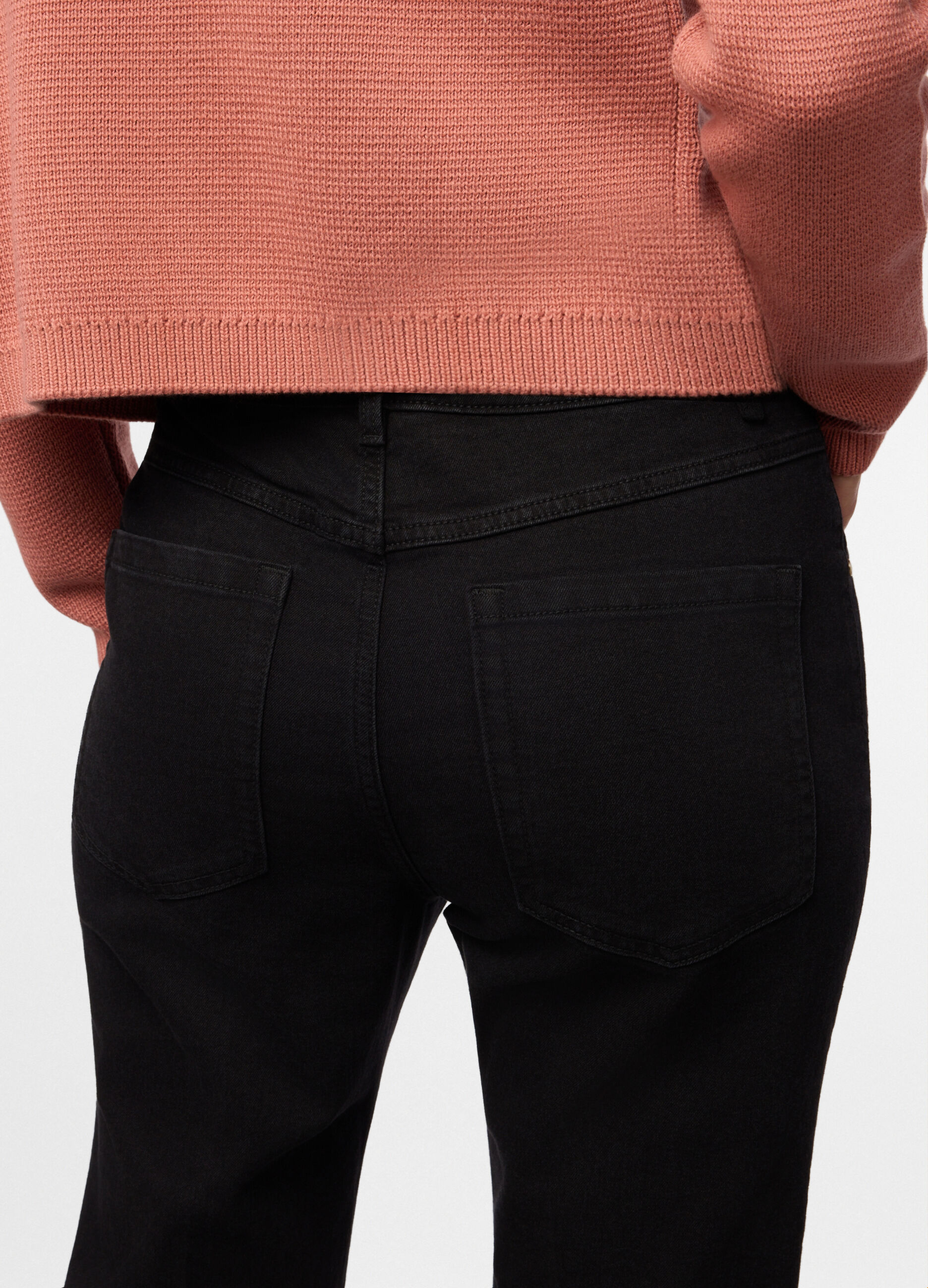 Pantaloni flare fit in denim stretch donna_2