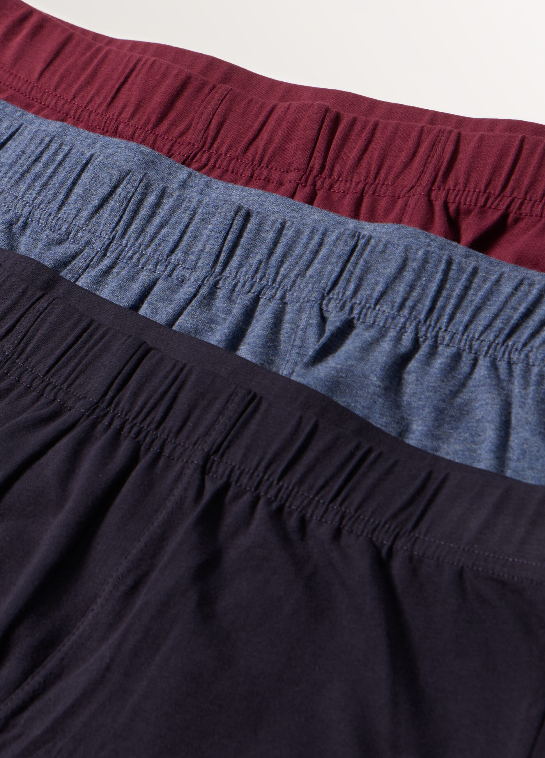 3 pack boxer in jersey di cotone tinta unita uomo