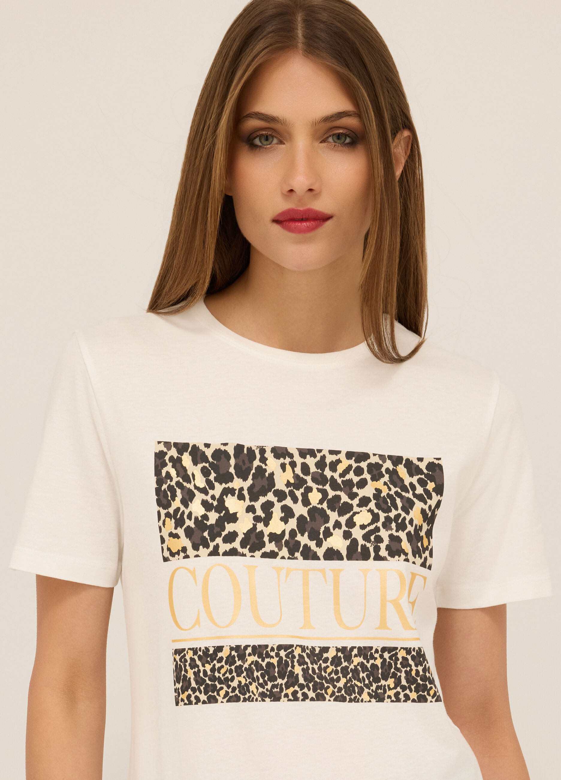 T-shirt in jersey di puro cotone donna_2