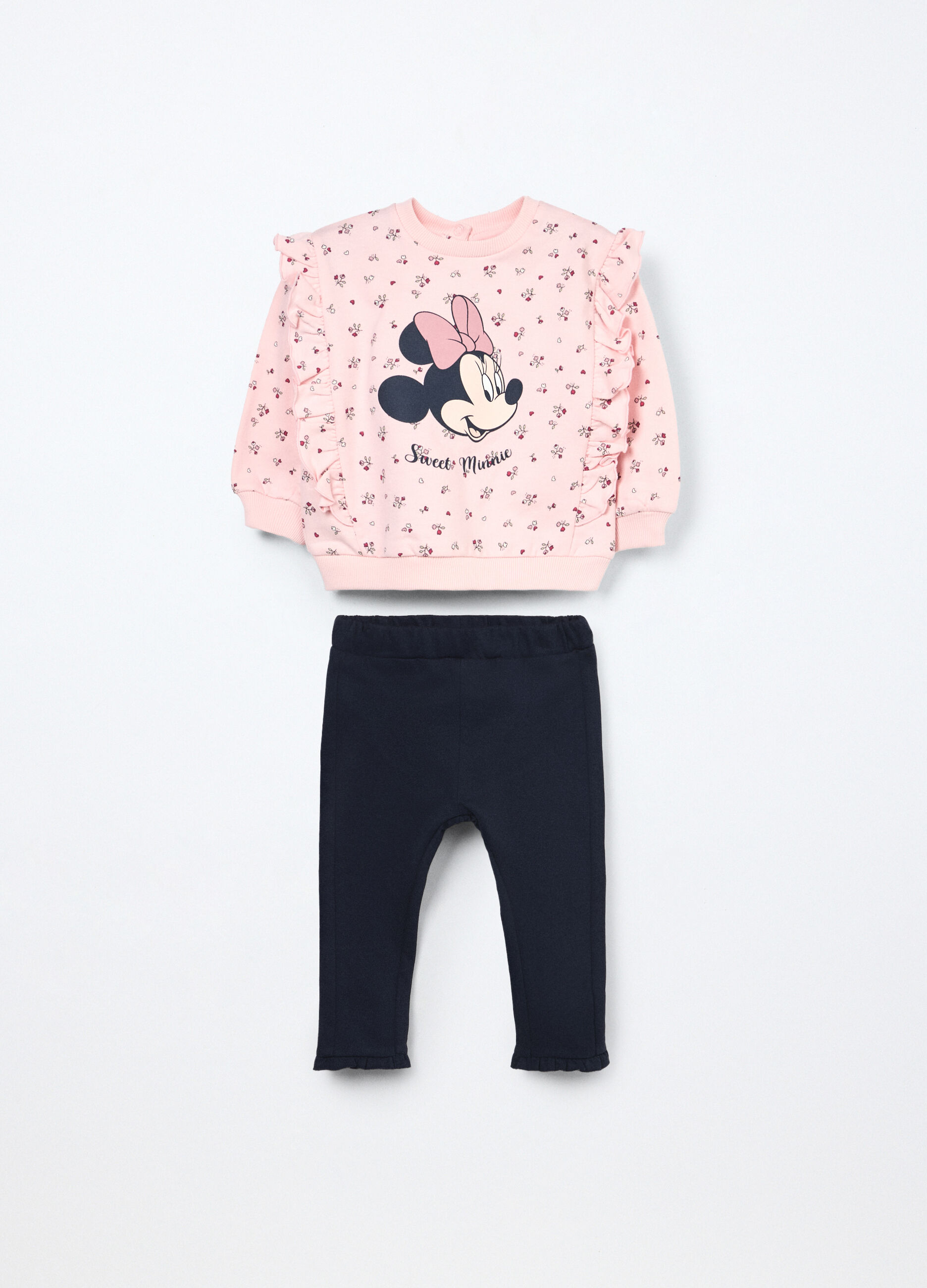 Jogging set in puro cotone fleece neonata_0