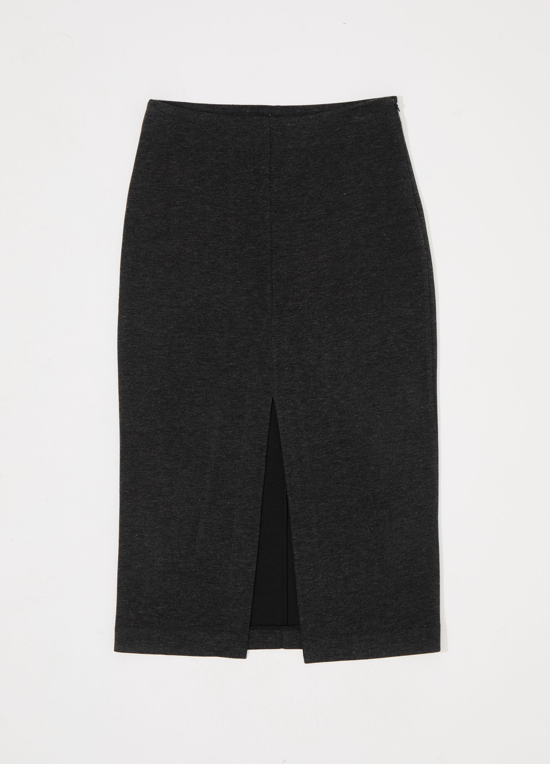 Gonna lunga a tubino in pura lana merino donna_4