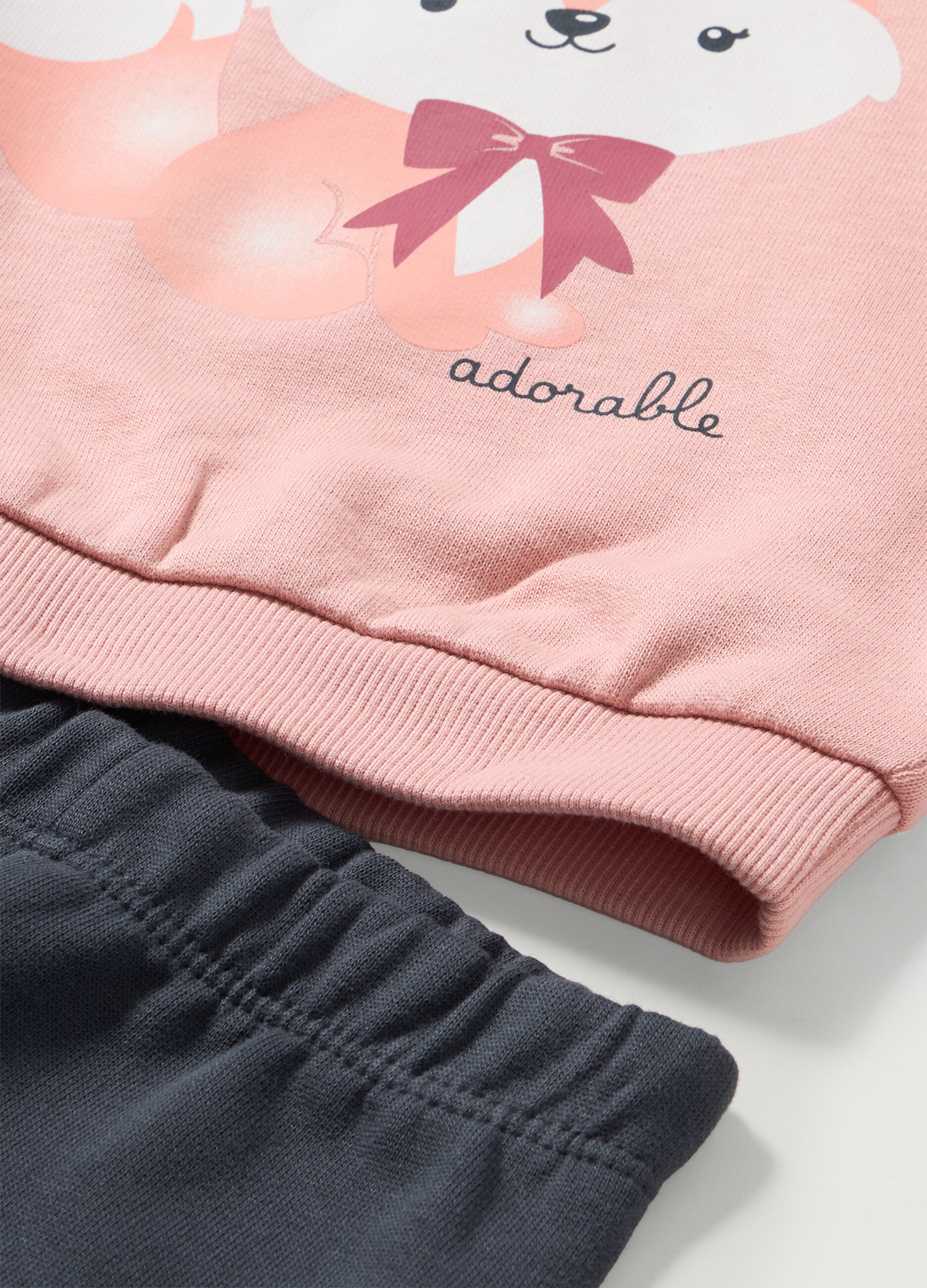 Jogging set in cotone fleece neonata_1