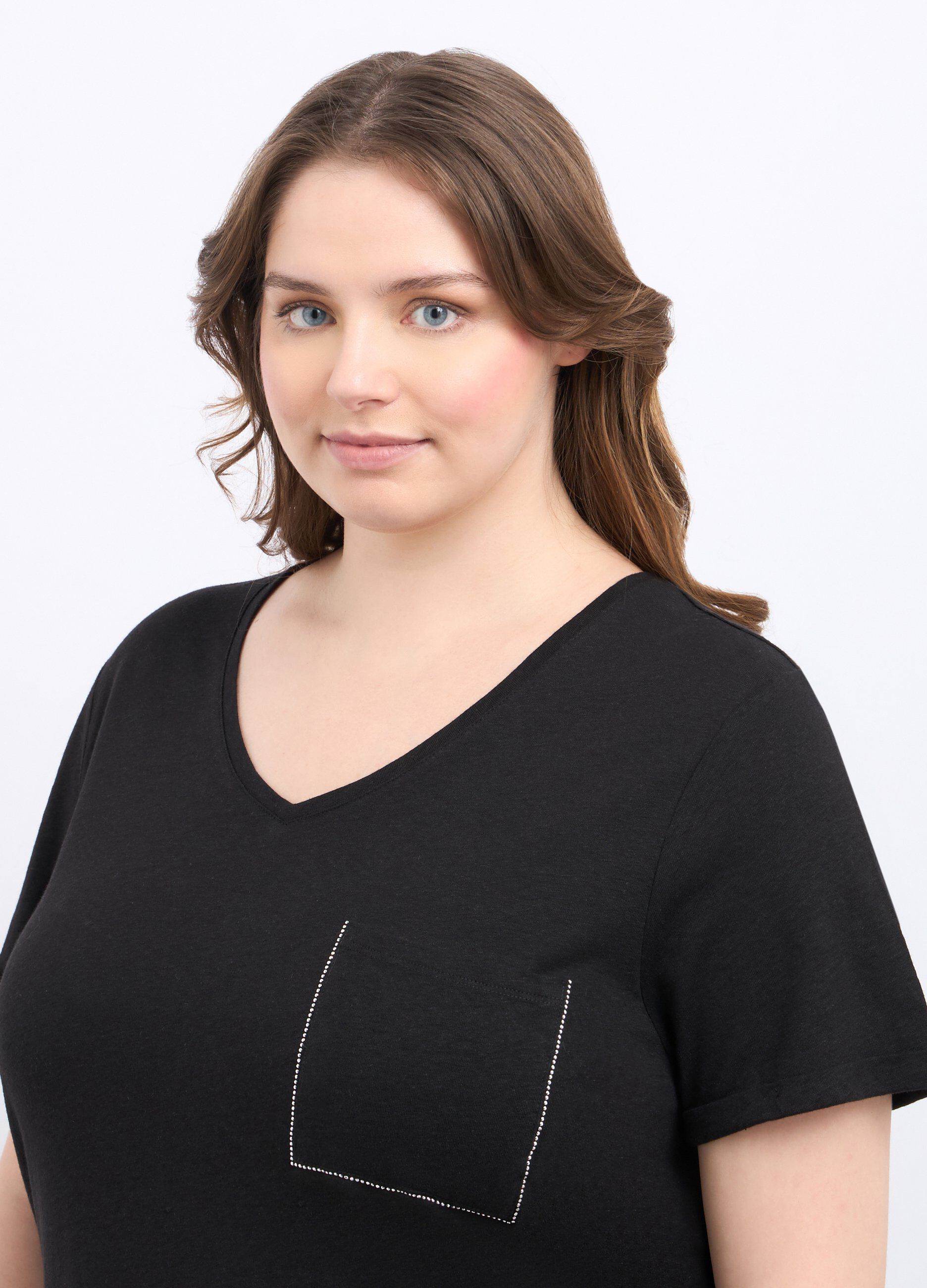 T-shirt in misto lino donna curvy_2