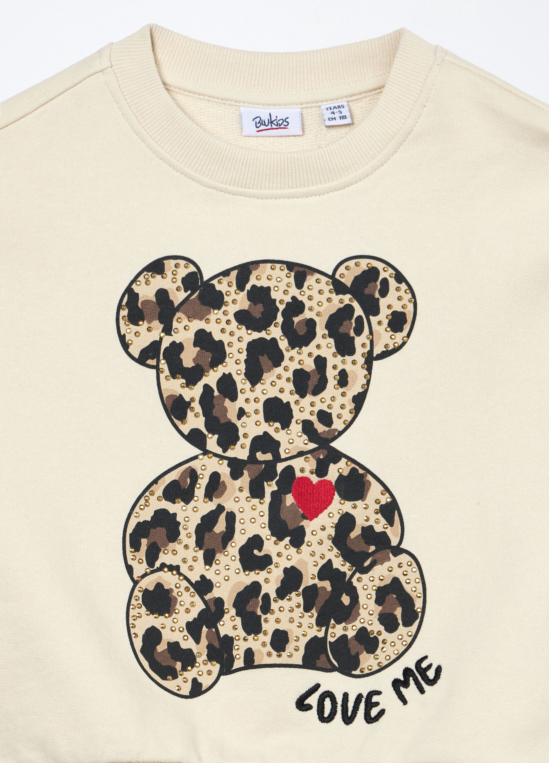 Felpa in french terry di puro cotone bambina_2