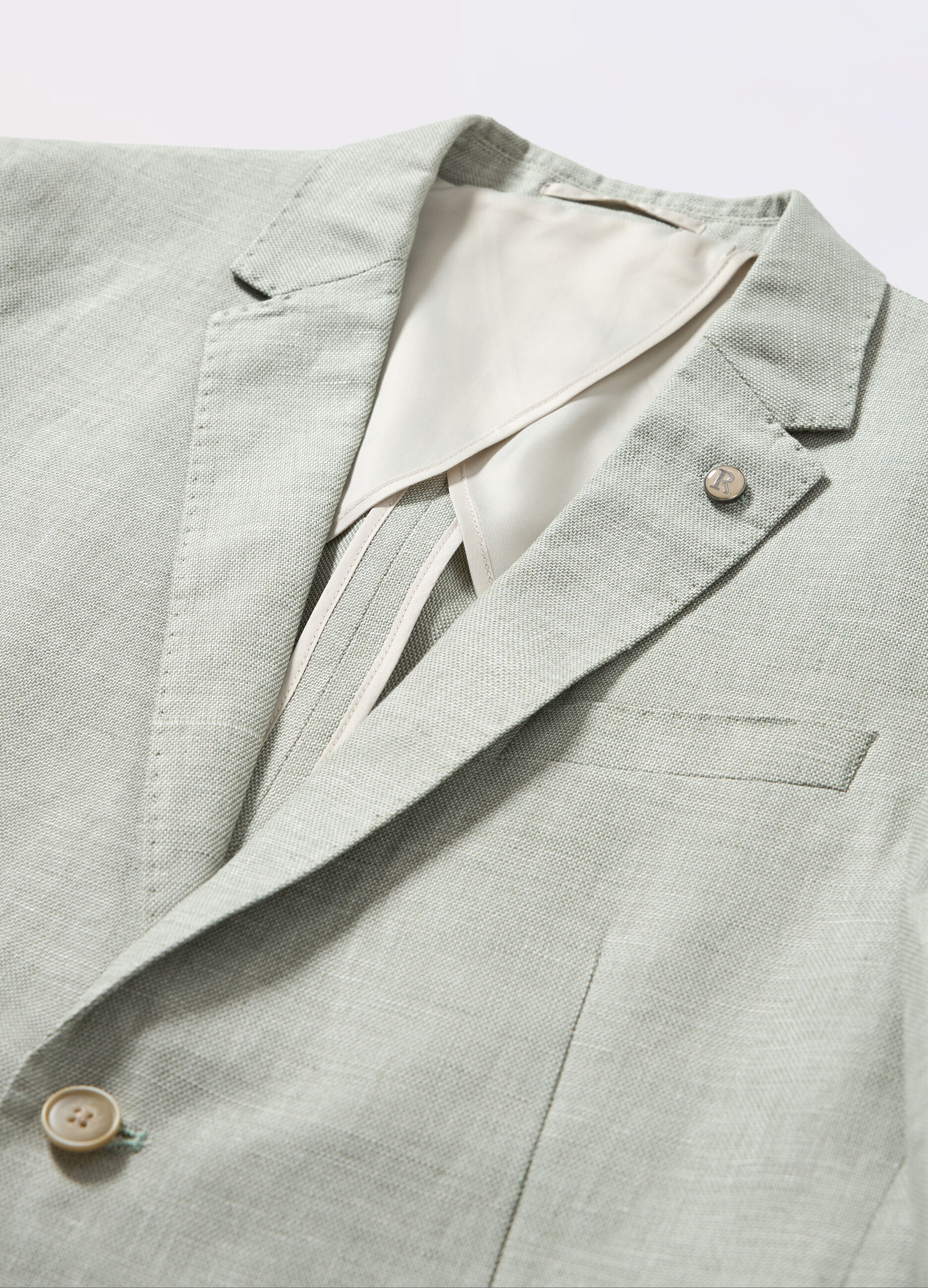 Blazer in cotone e lino uomo