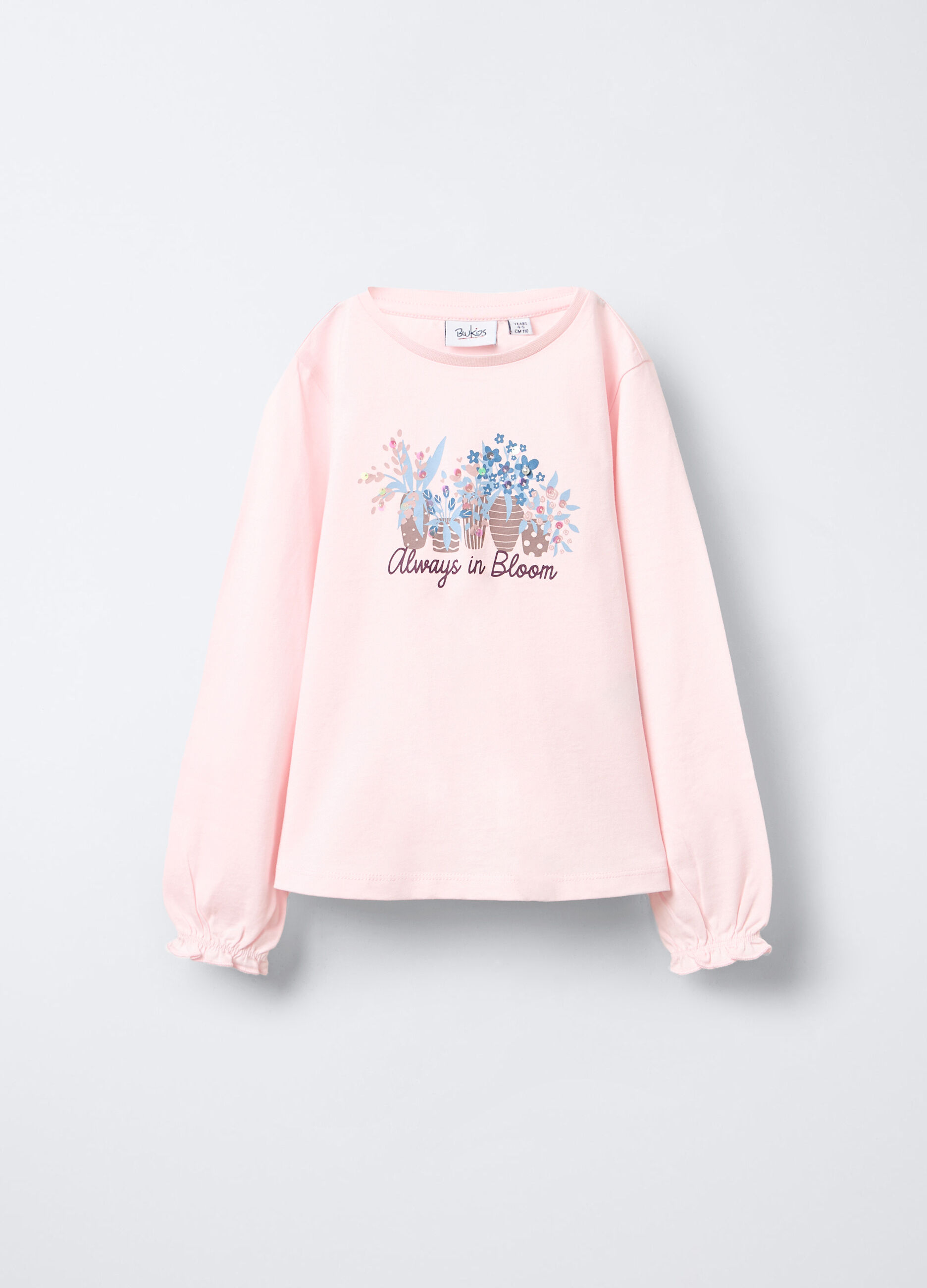 T-shirt in jersey di puro cotone bambina_0