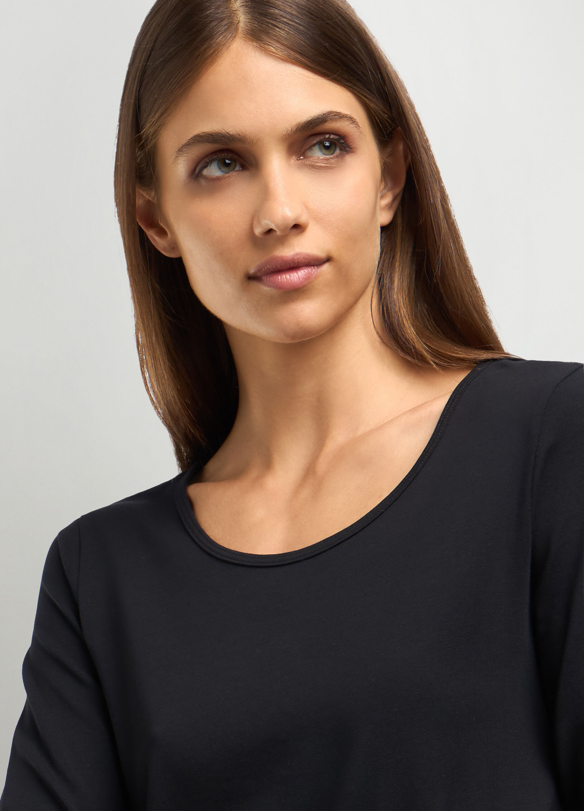 T-shirt in cotone stretch donna_2