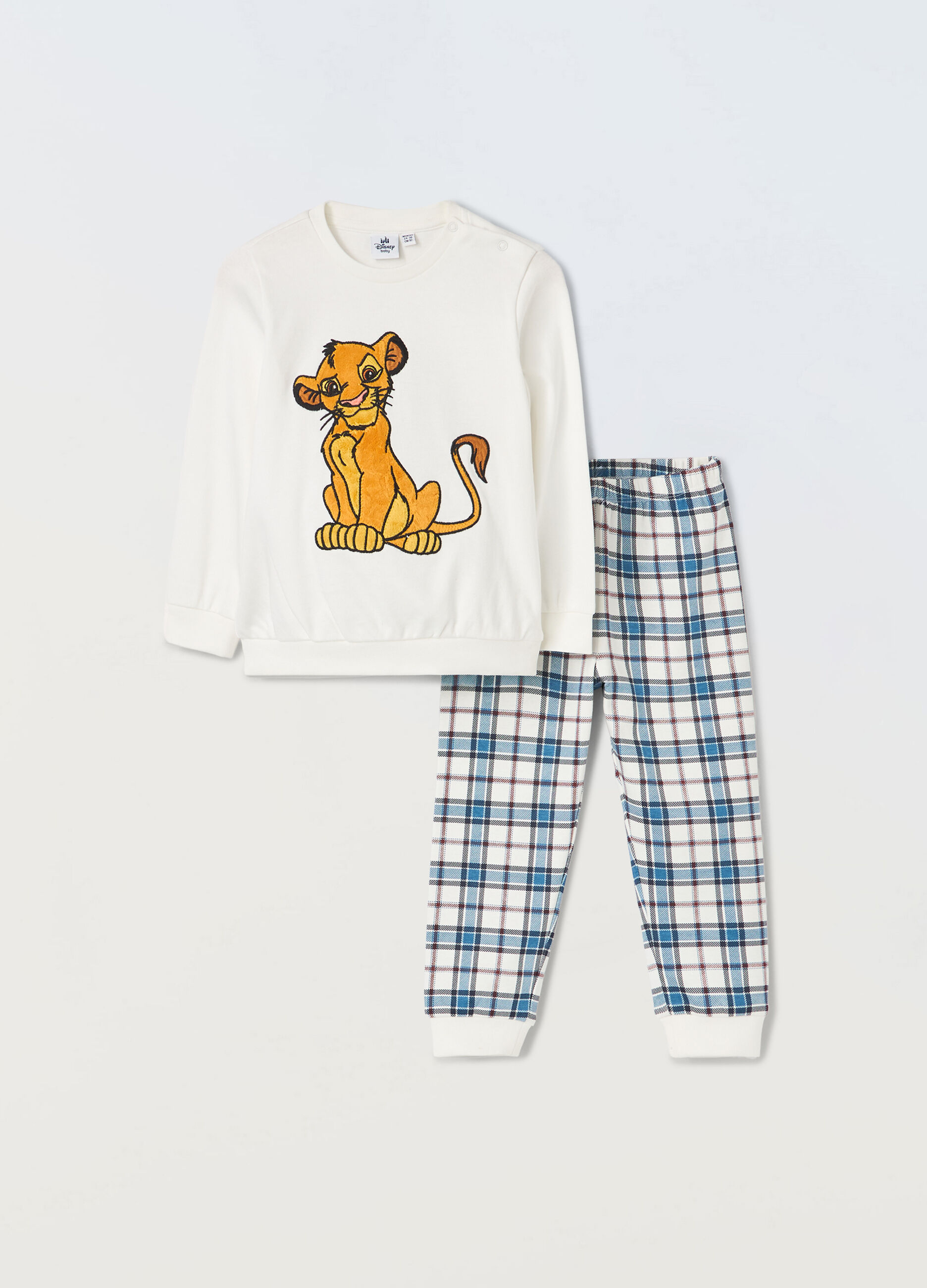 Pigiama lungo in interlock di puro cotone neonato_0