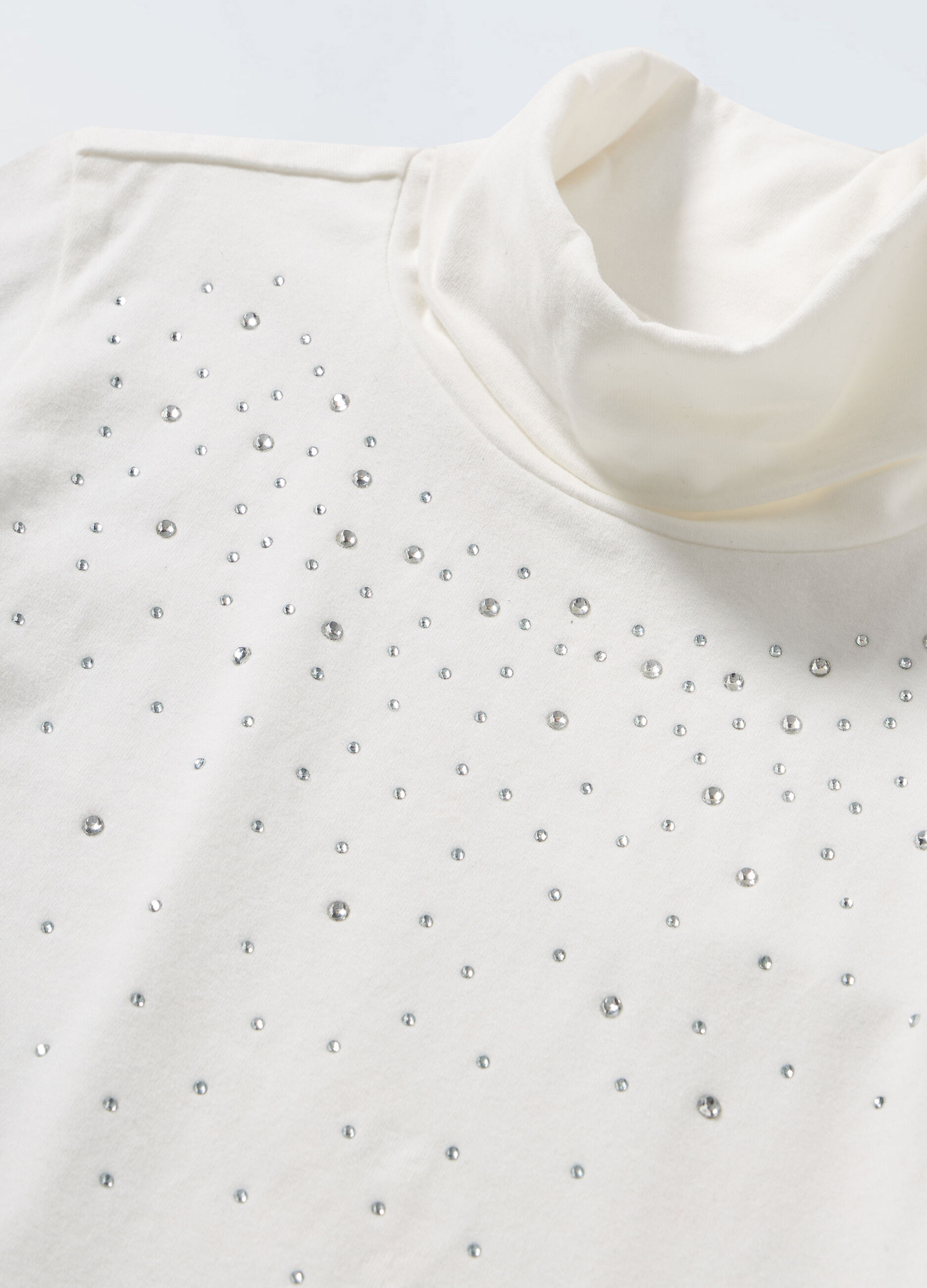 Lupetto in jersey di cotone stretch ragazza_1