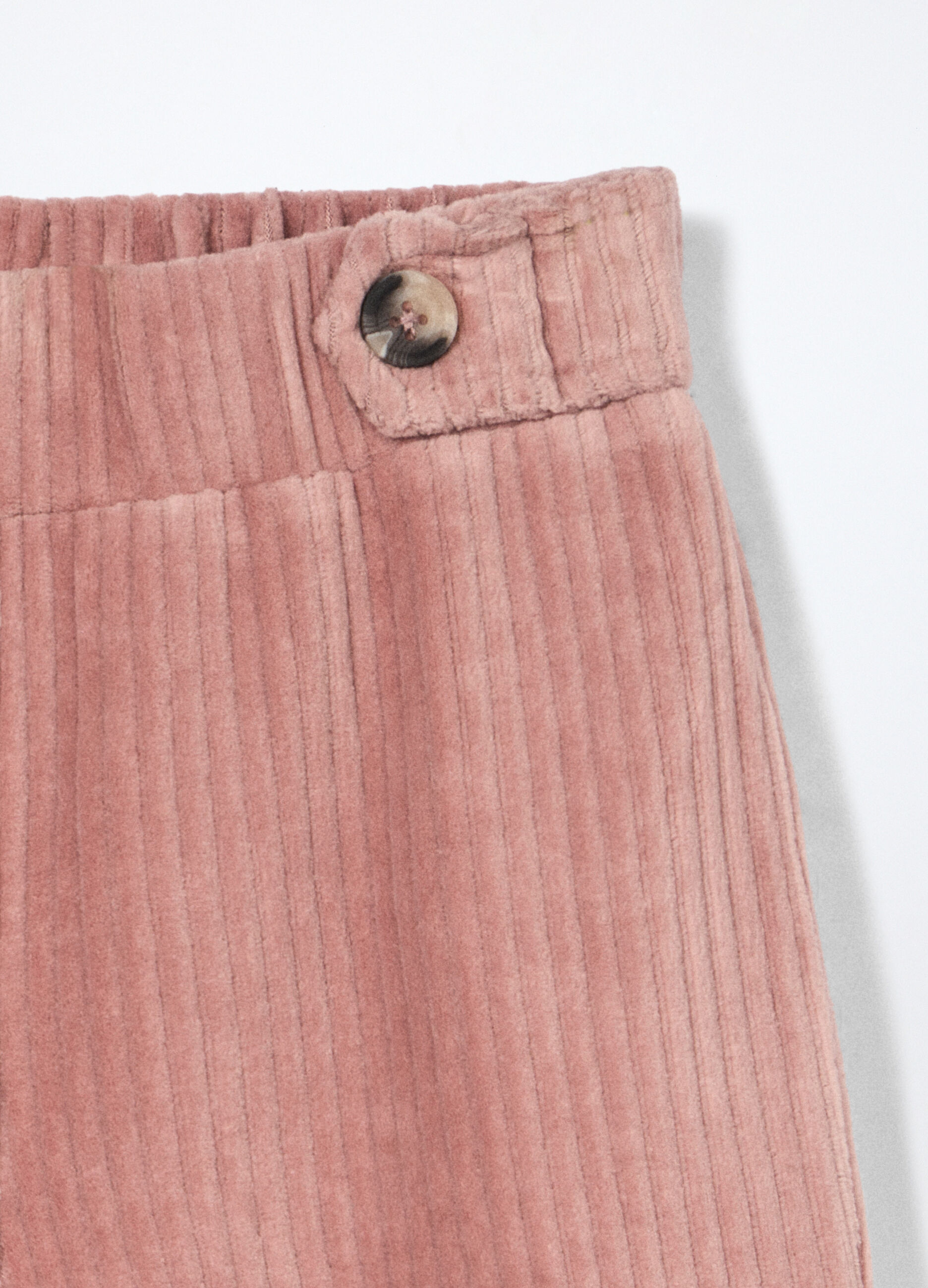 Pantaloni misto cotone velour bambina_2