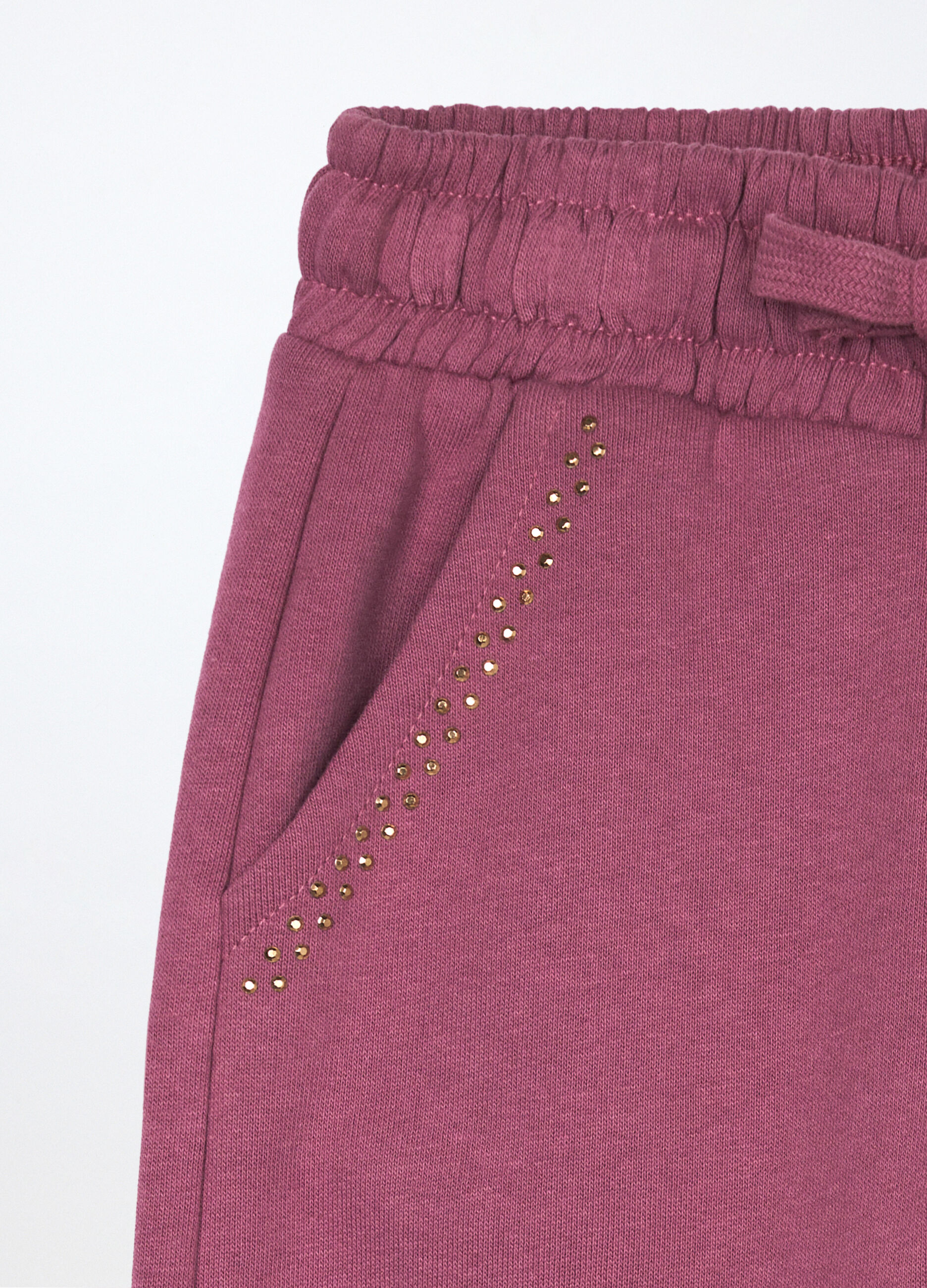 Jogger in puro cotone fleece bambina_2