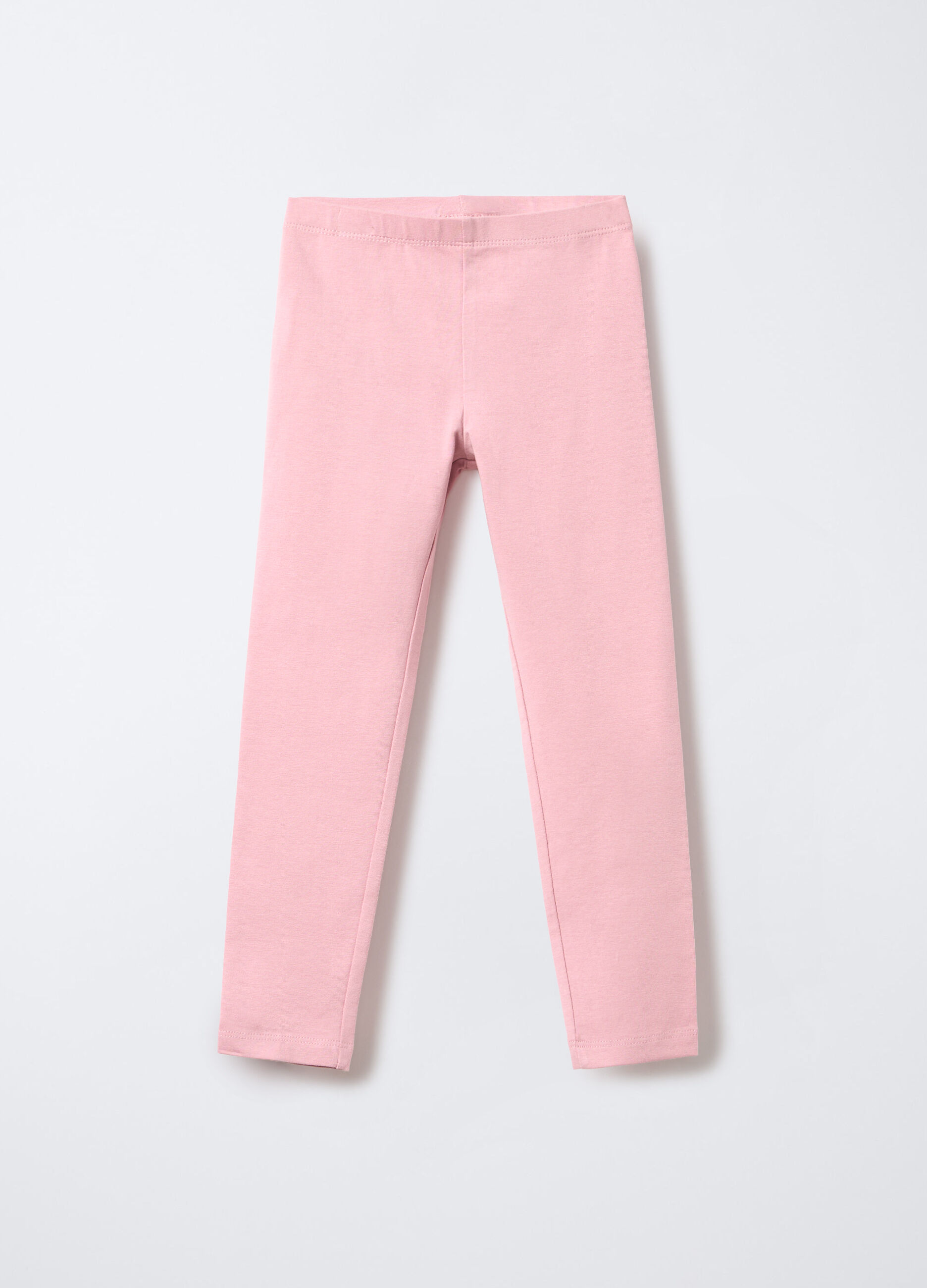 Leggings in jersey di cotone stretch Slim Fit bambina_0