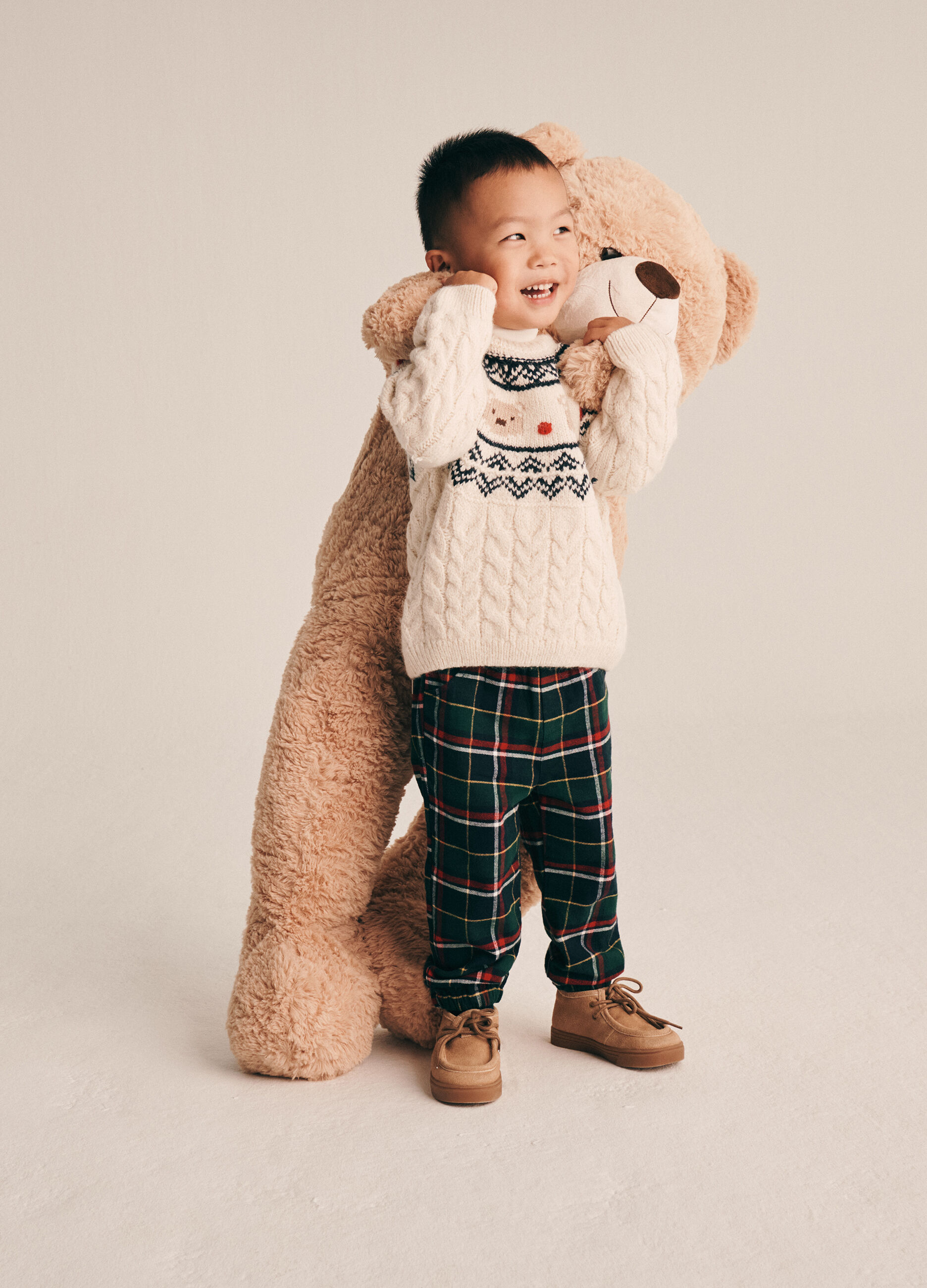 Pantaloni in twill di puro cotone IANA neonato_3