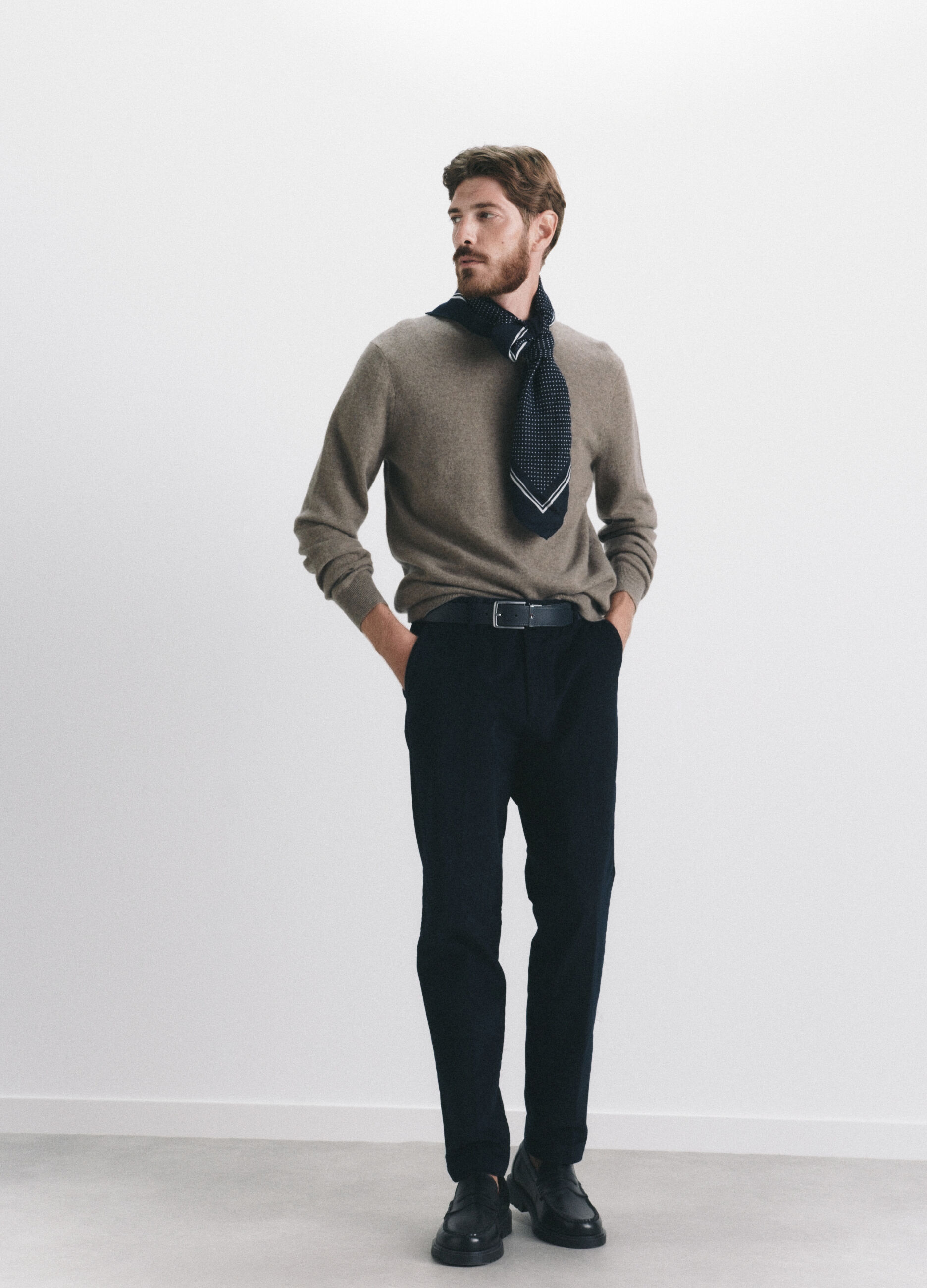 Maglione girocollo in cashmere uomo