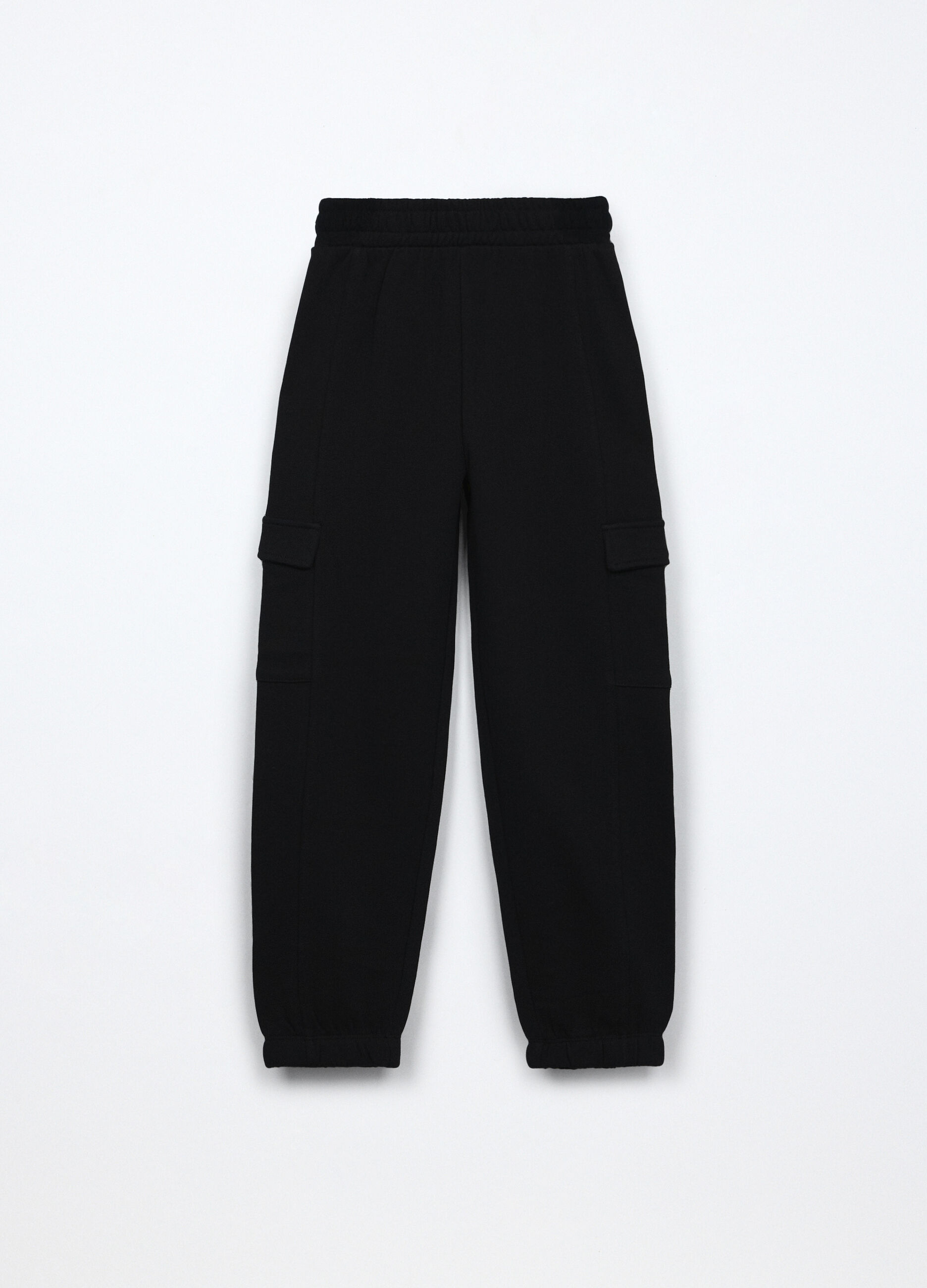 Jogger cargo in french terry di misto cotone ragazza_0