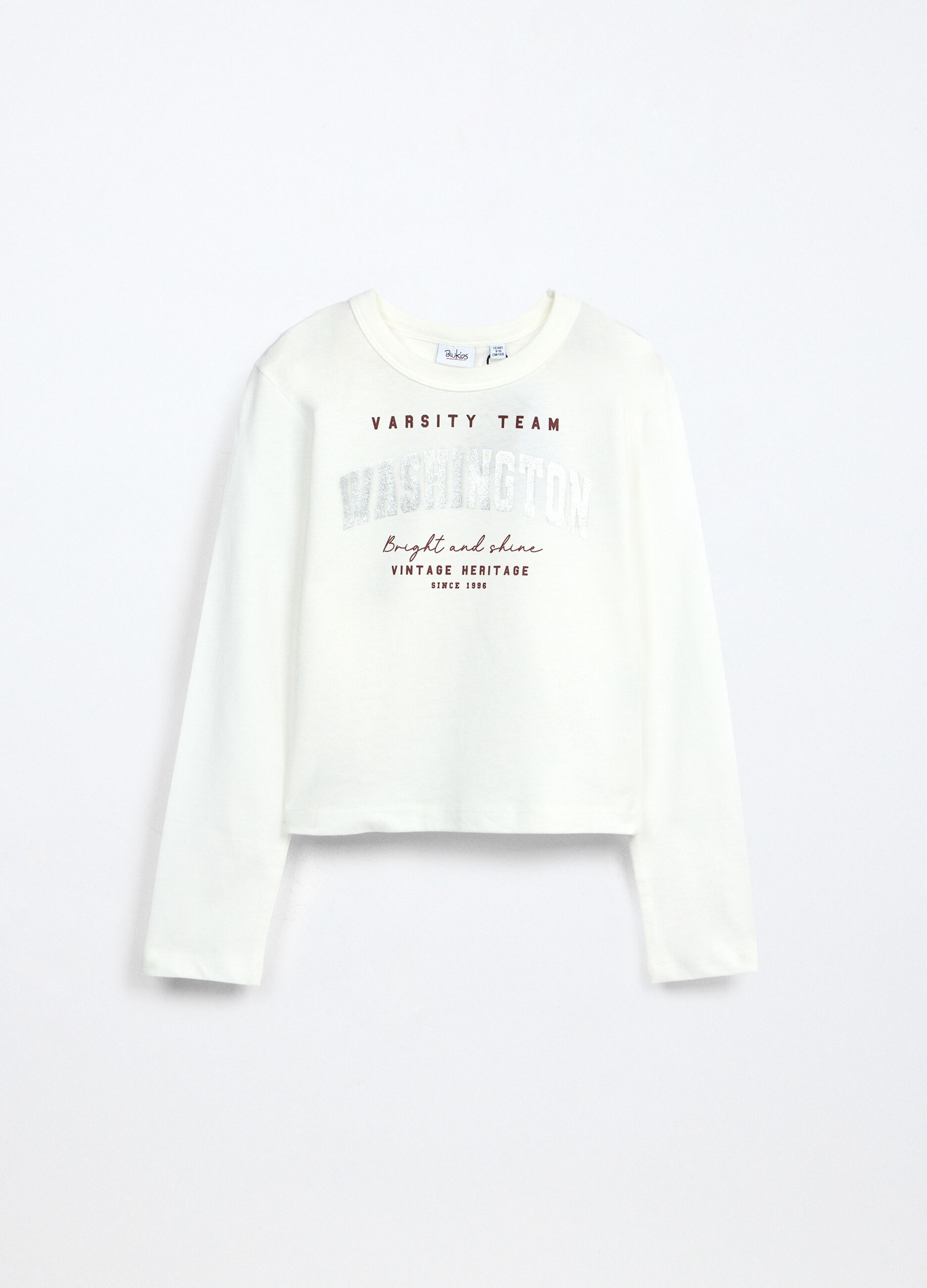 T-shirt in jersey di puro cotone ragazza_0