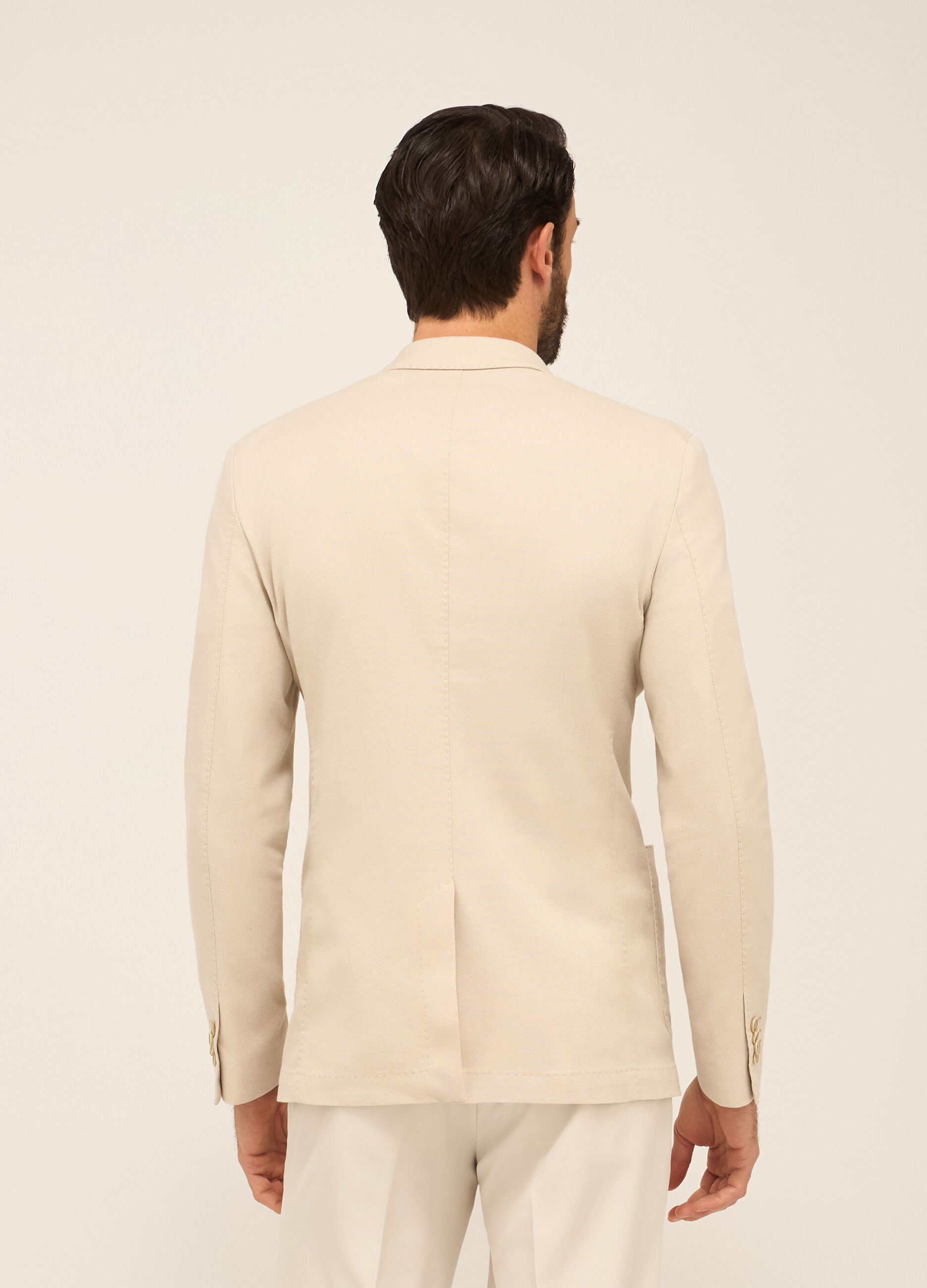 Blazer in misto cotone e lino uomo