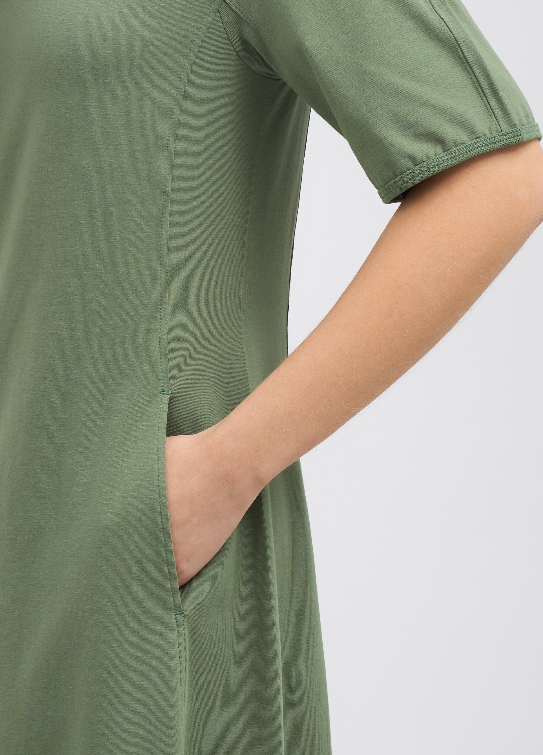 Abito lungo in cotone stretch donna_2