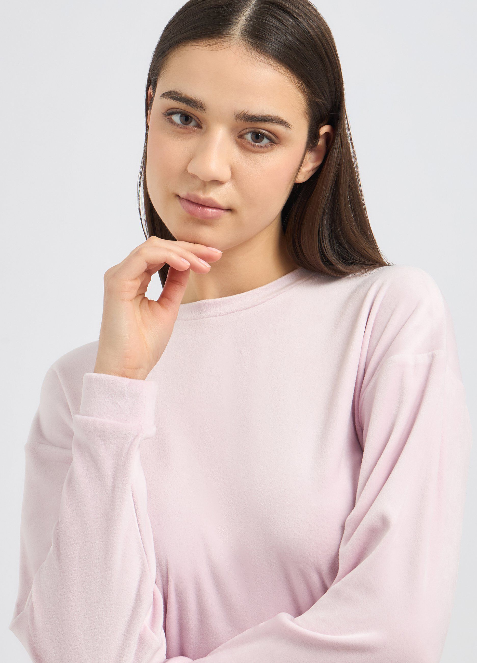 Top pigiama lungo in micro fleece donna_2
