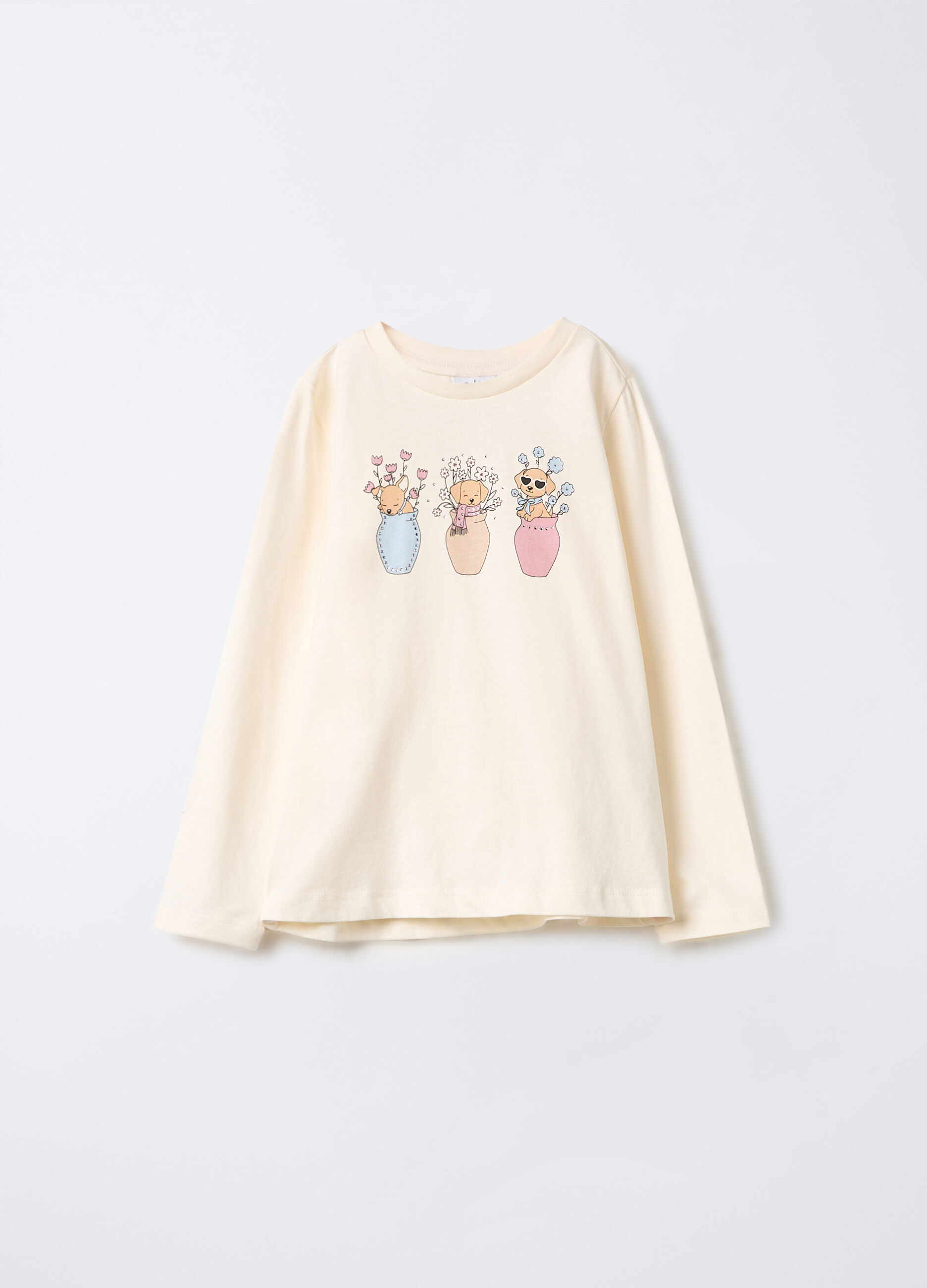 T-shirt in jersey di puro cotone bambina_0