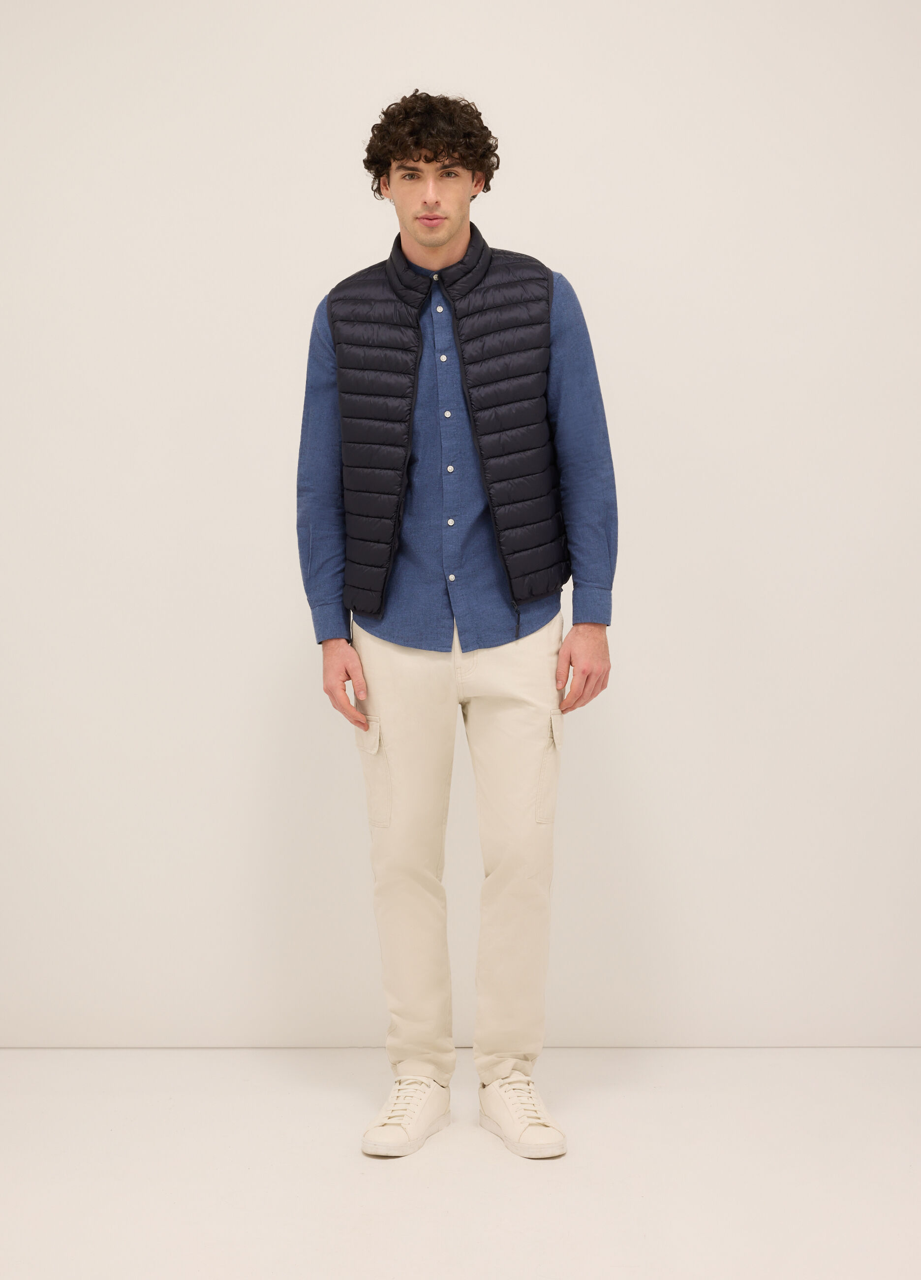 Gilet imbottito in nylon uomo_0