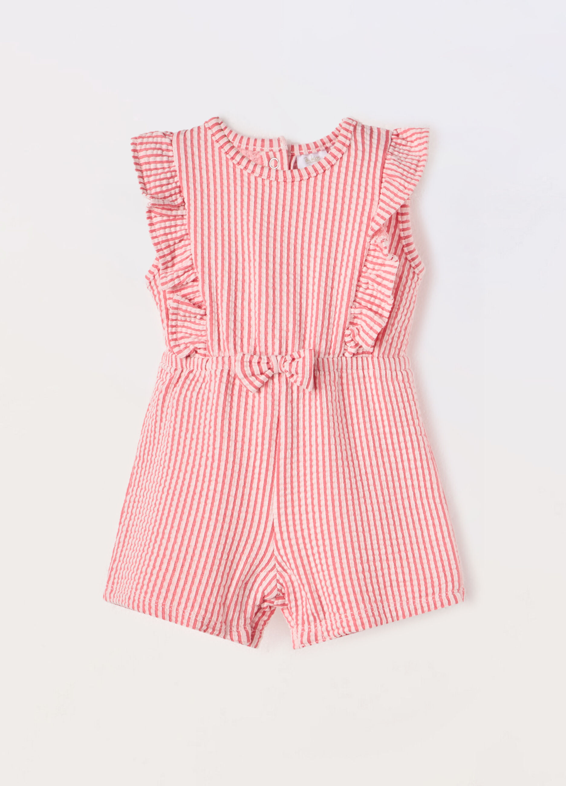 Tutina misto cotone a righe neonata_0