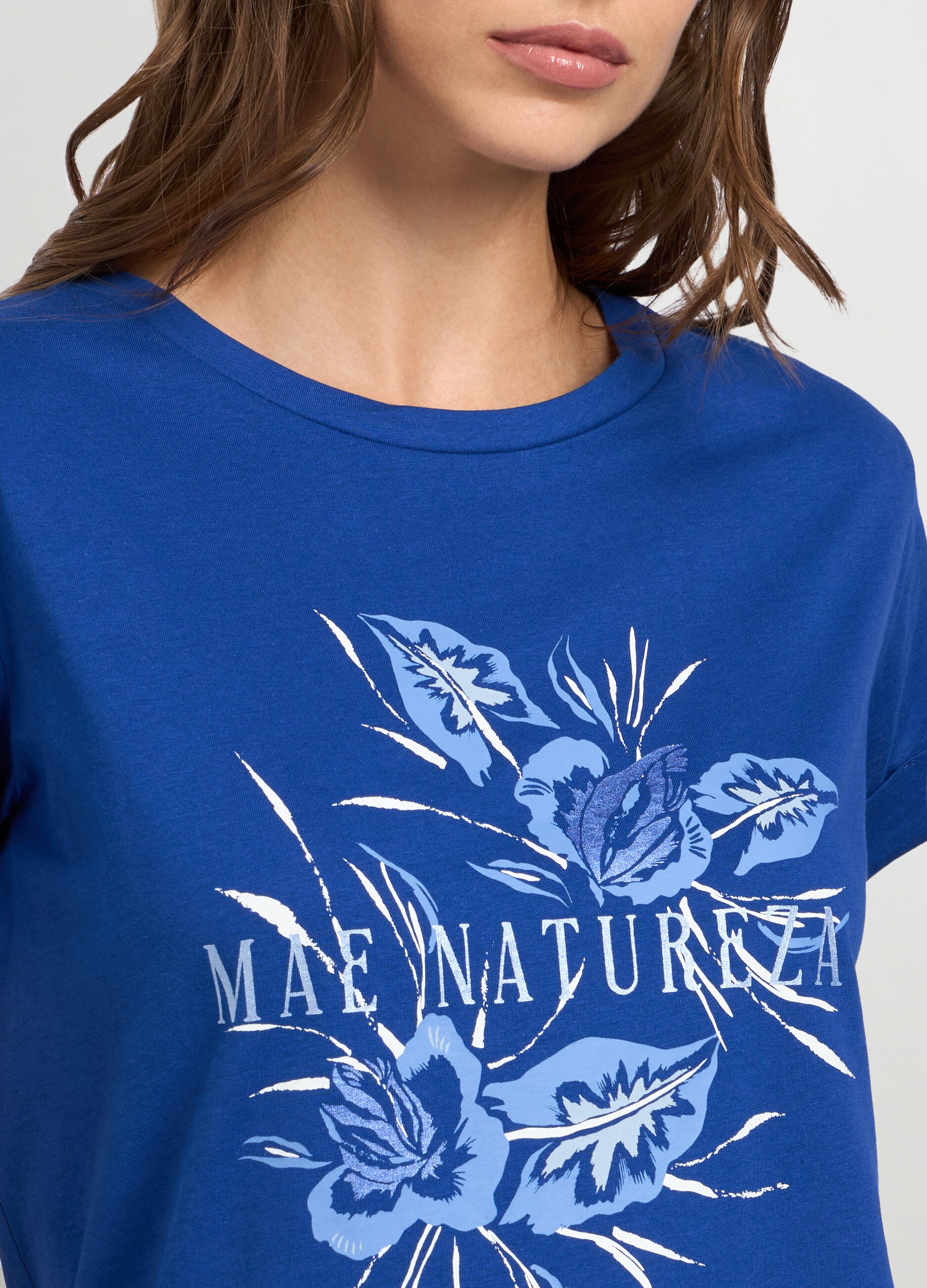 T-shirt in jersey di puro cotone donna_2