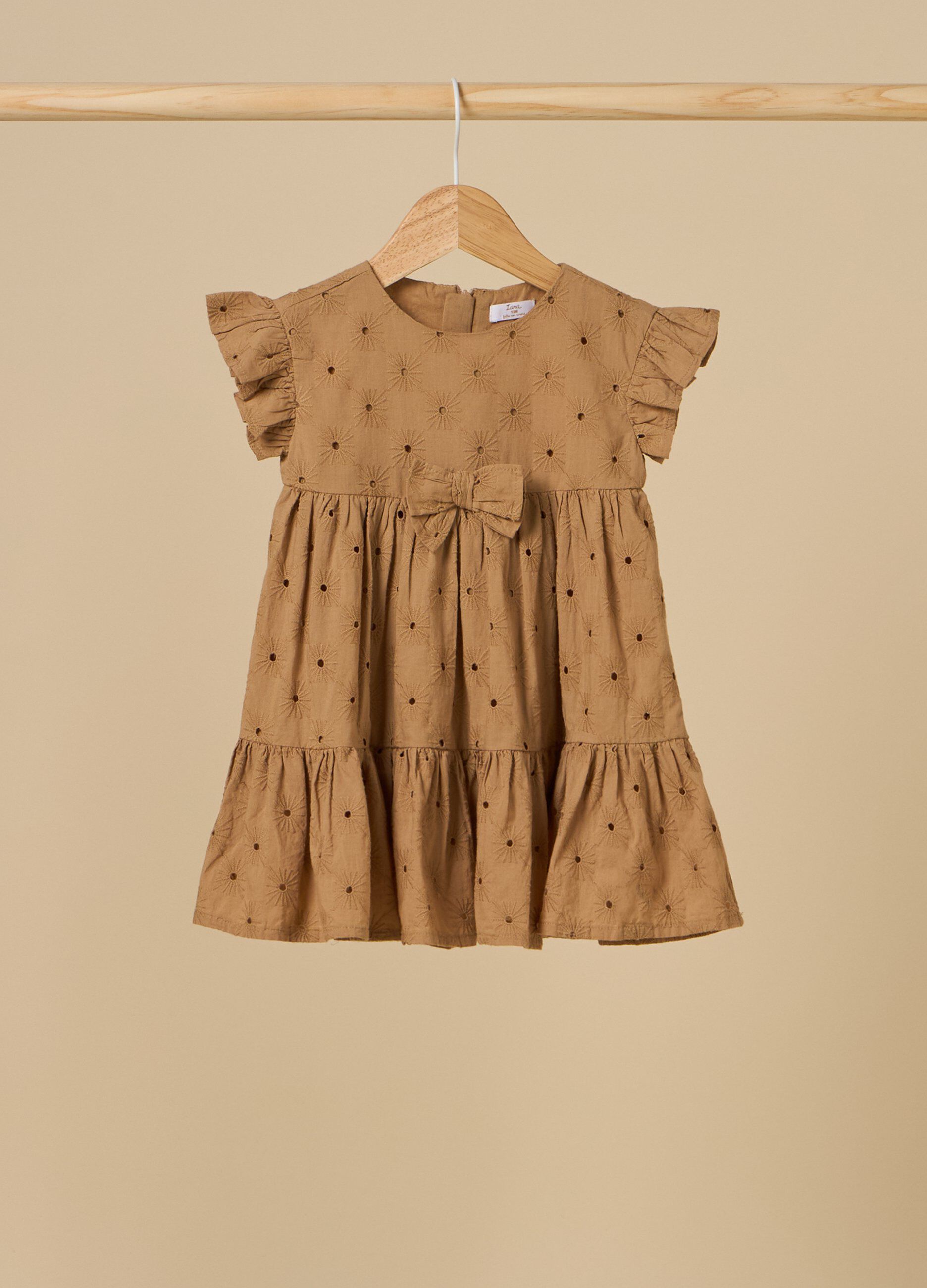 Vestito IANA a balze in misto lino neonata_0