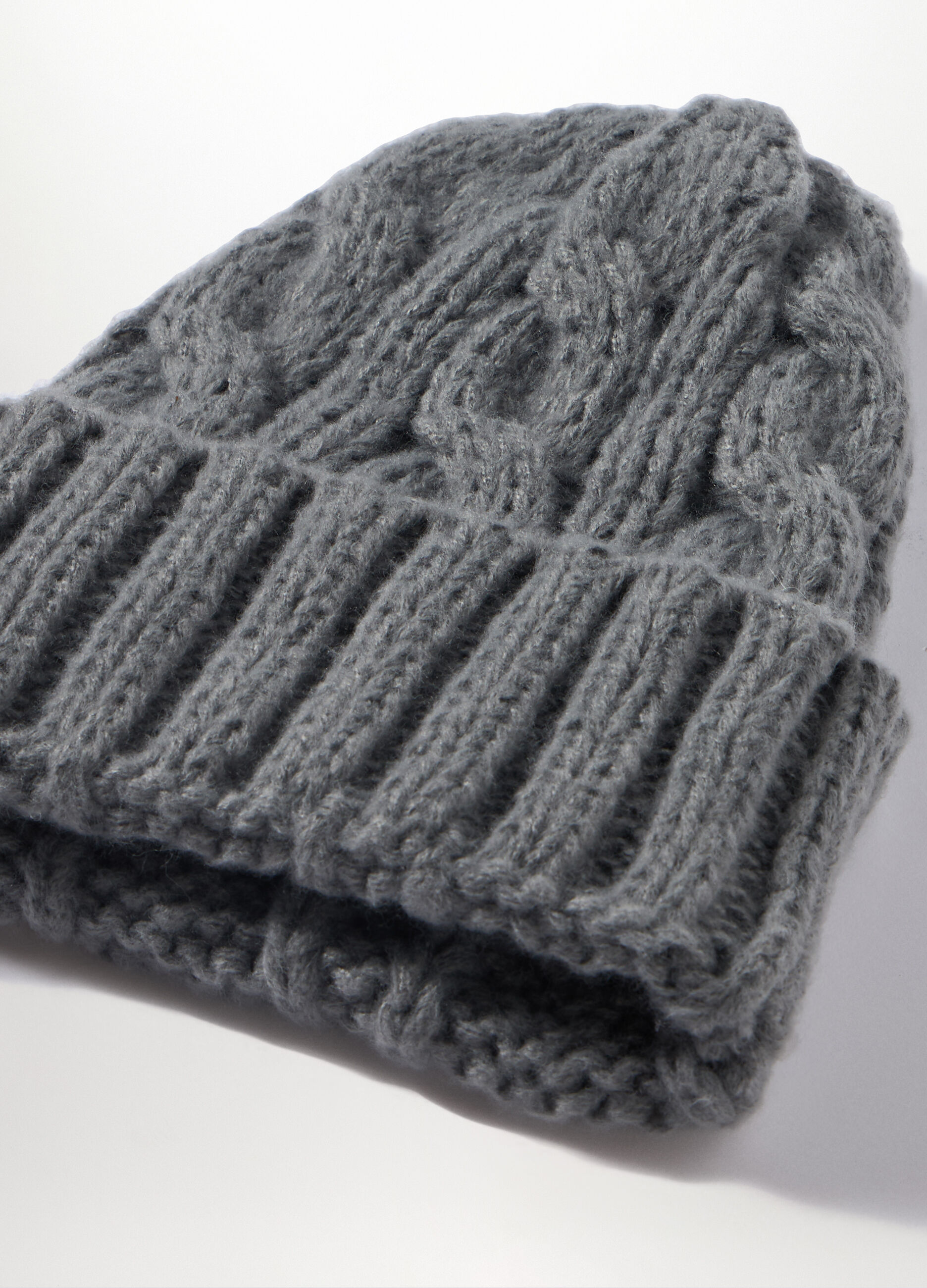 Berretto tricot a treccia donna_2