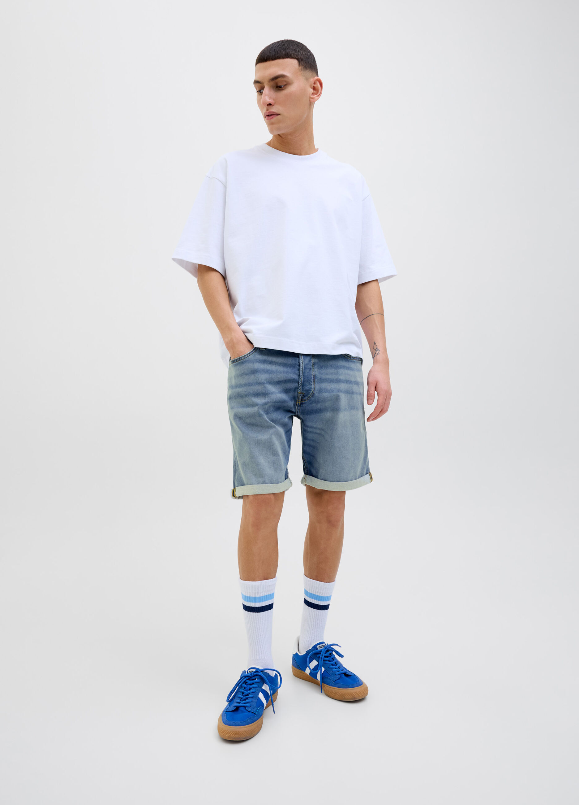 Shorts regular fit in denim uomo_0