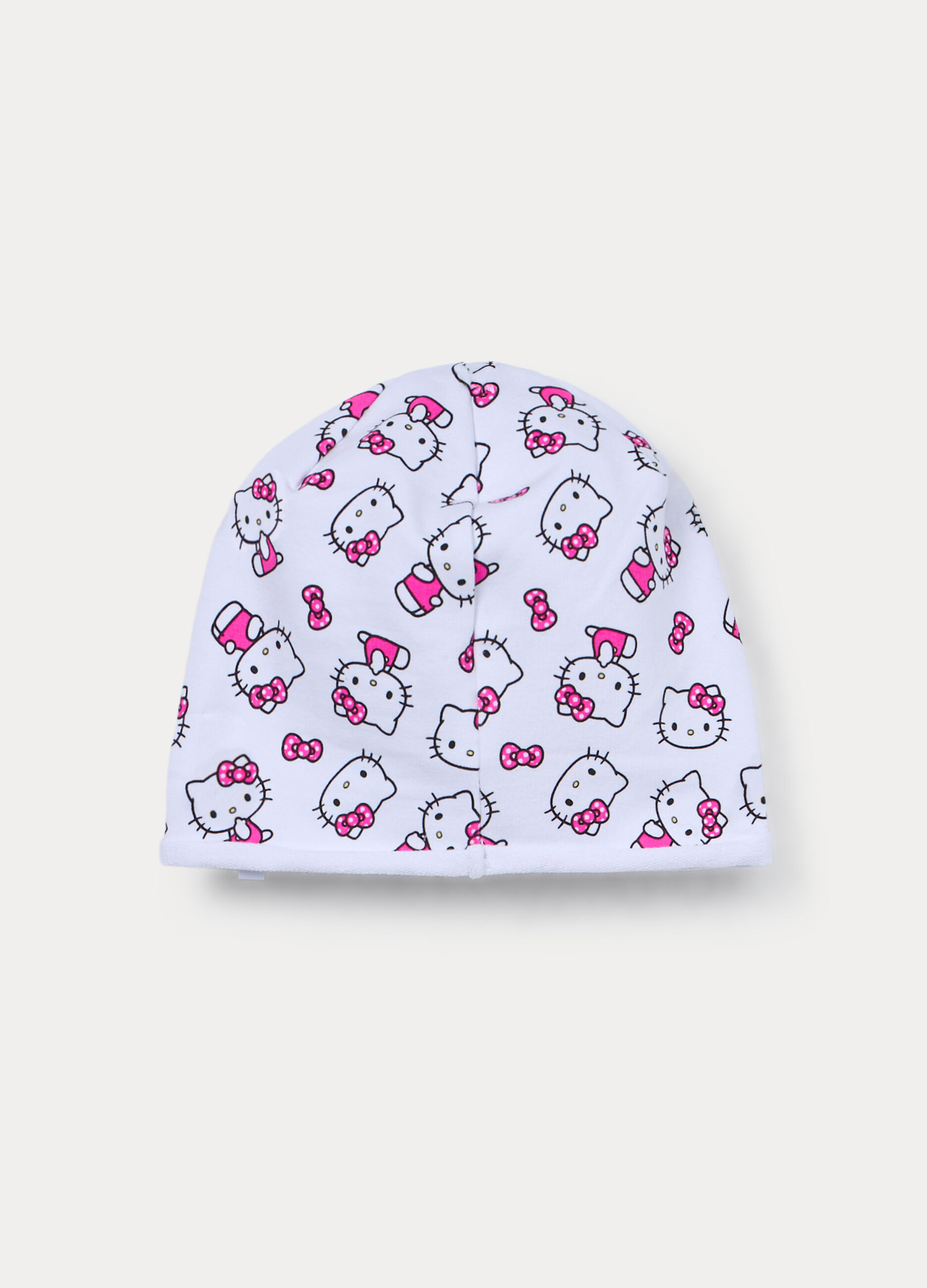 Berretto Hello Kitty in french terry di cotone stretch neonata_1