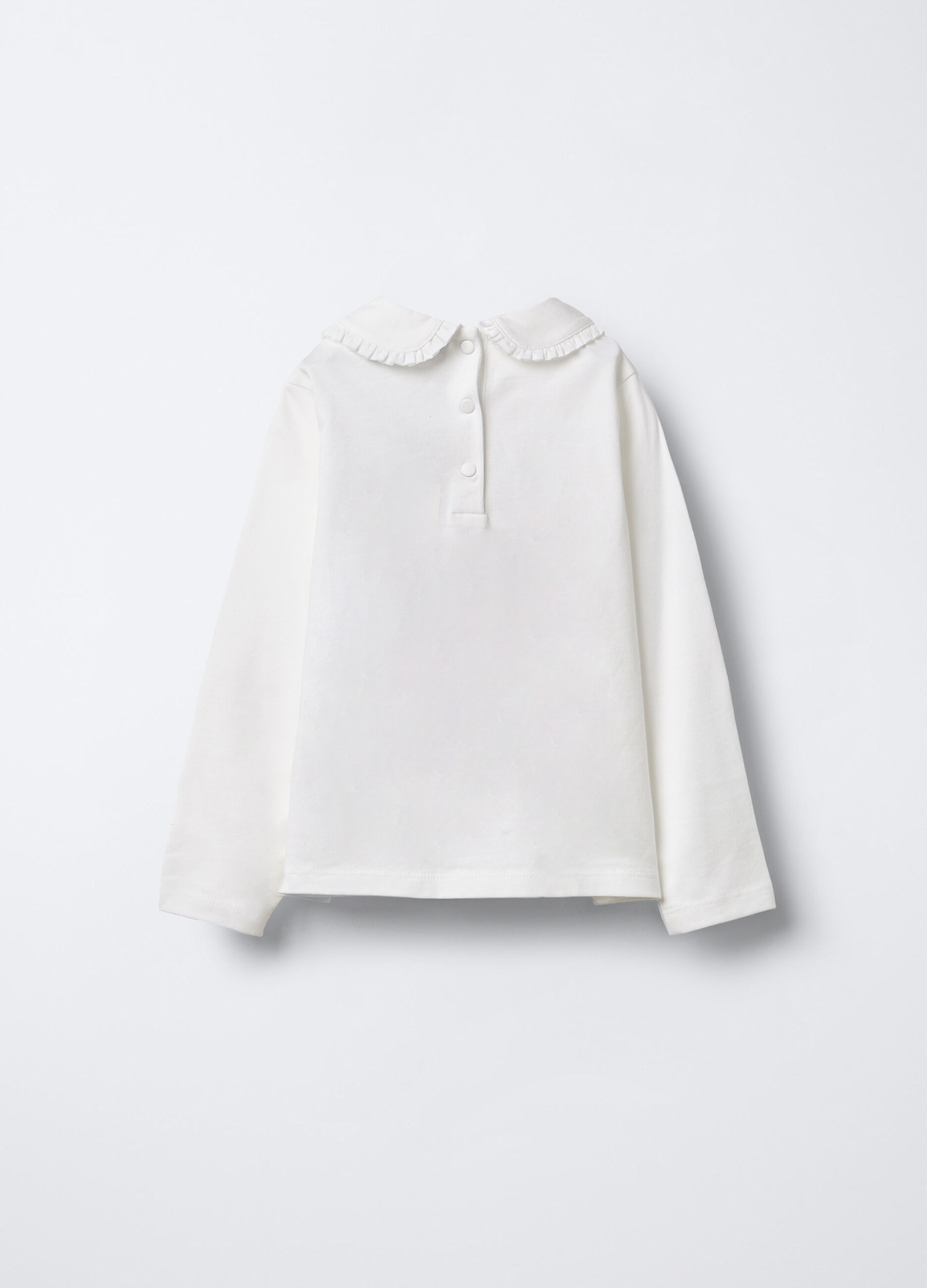 T-shirt in jersey di cotone stretch bimba_1