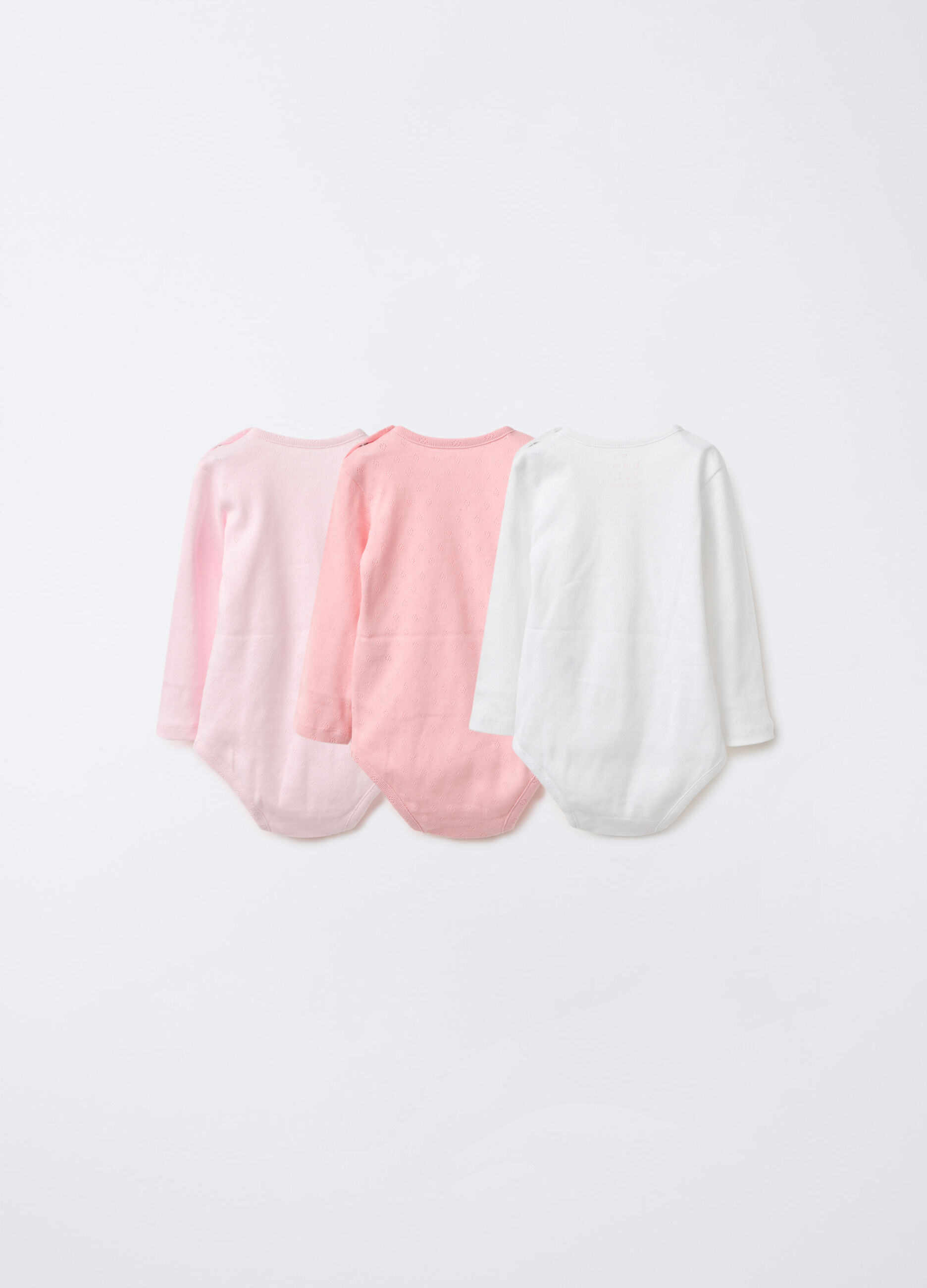 Pack 3 body in puro cotone pointelle _1