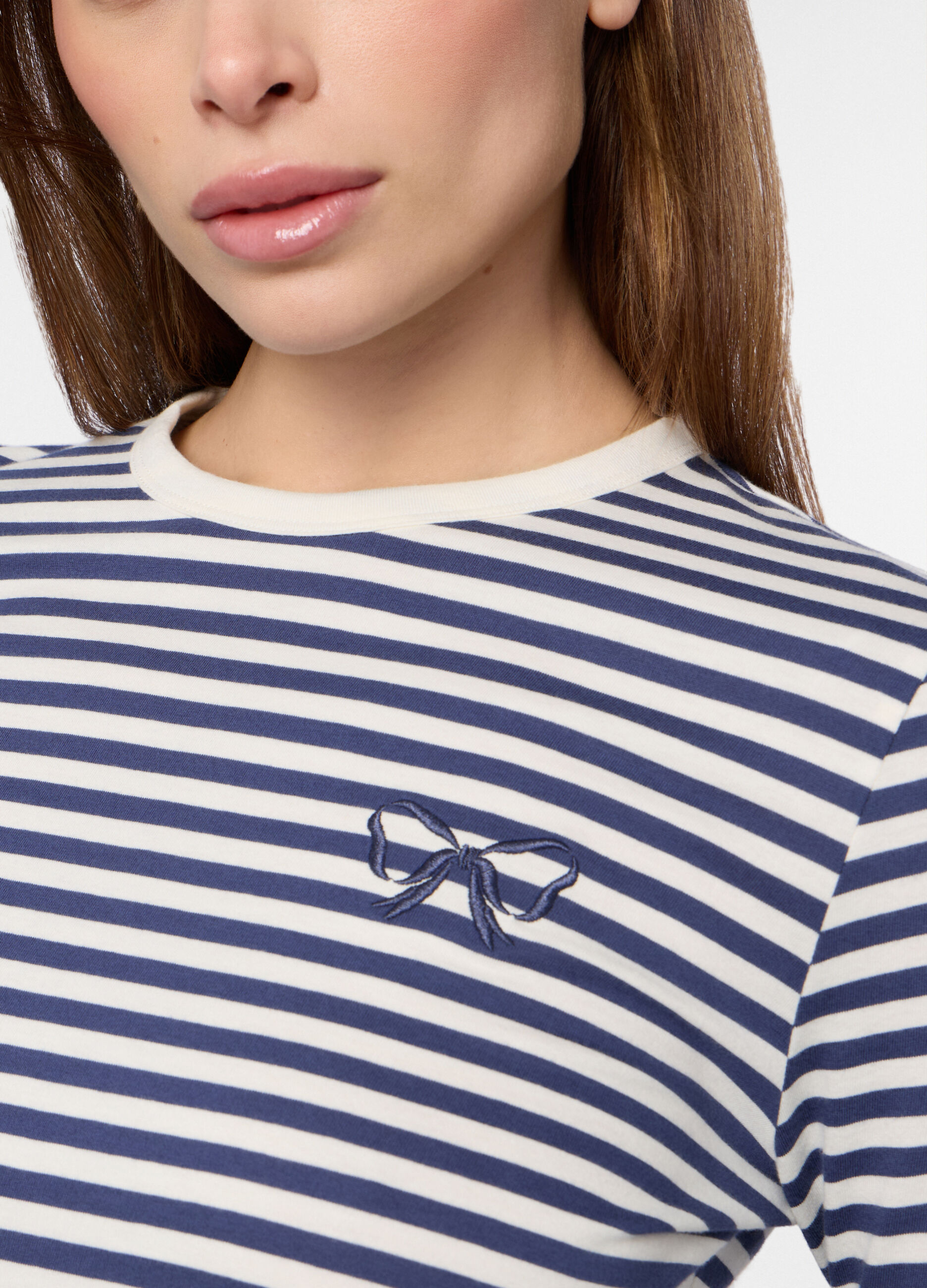 T-shirt in jersey di puro cotone donna_2