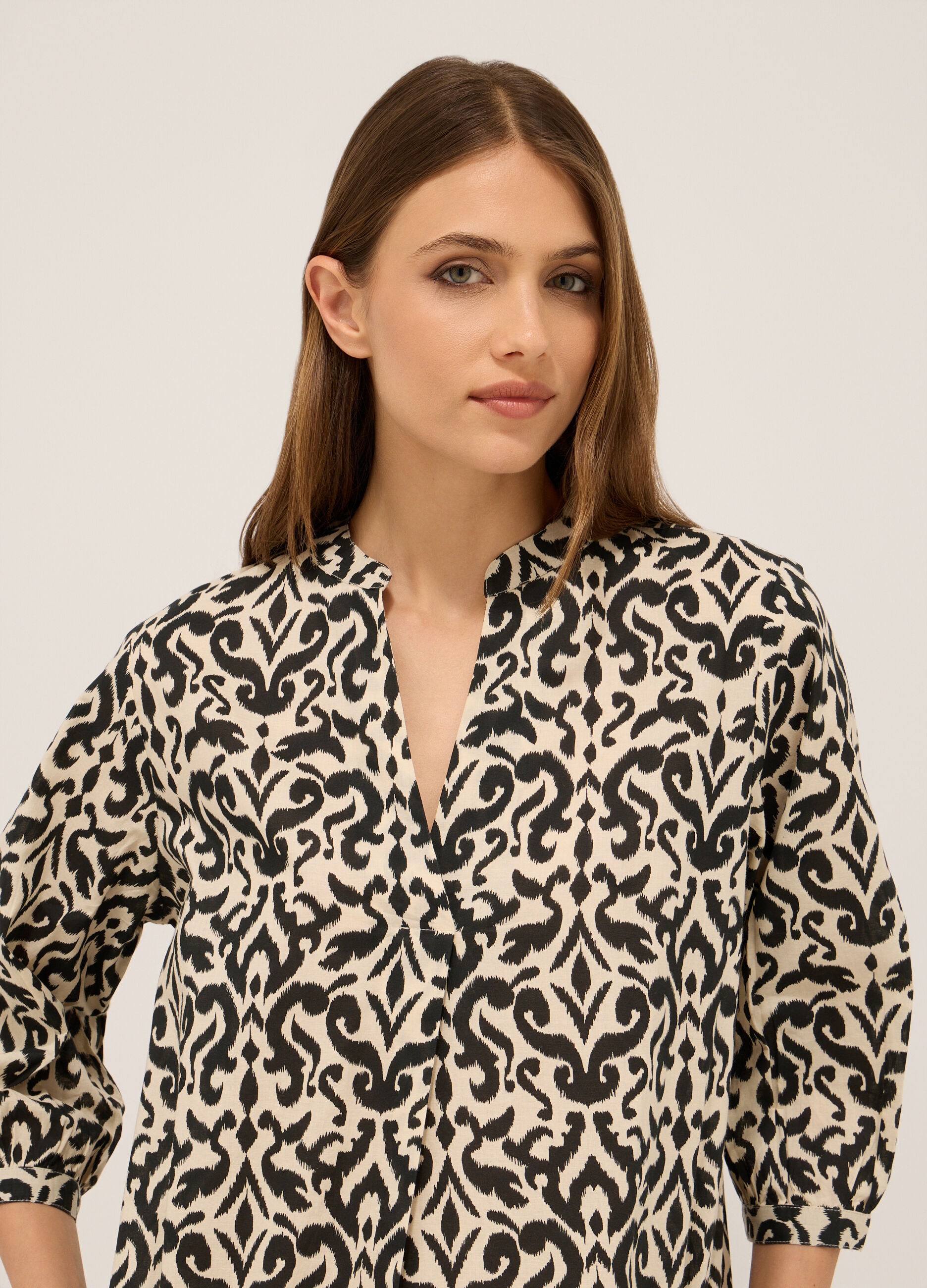 Blusa in puro cotone voile donna_2