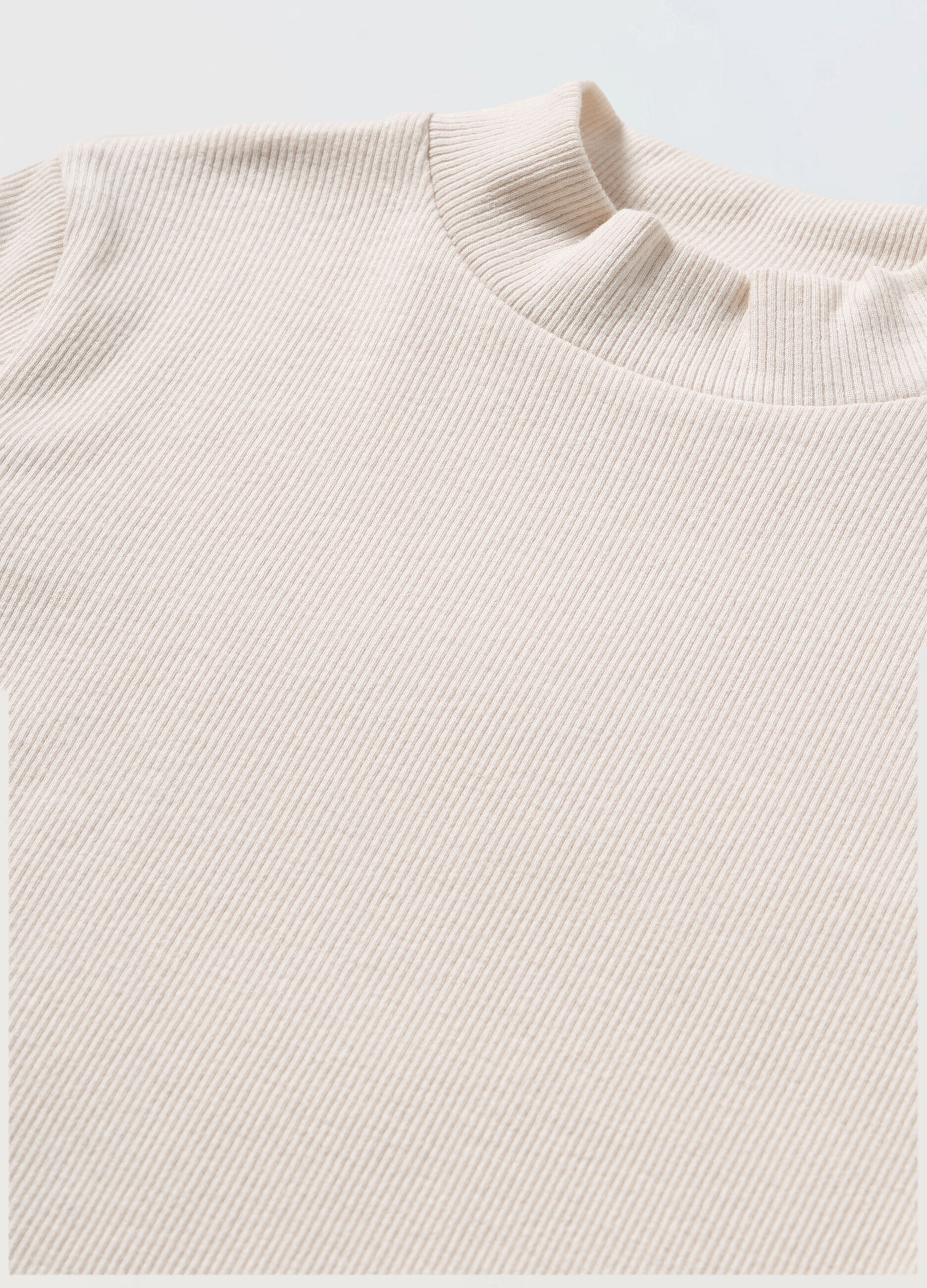 Lupetto in costina di cotone stretch ragazza_1