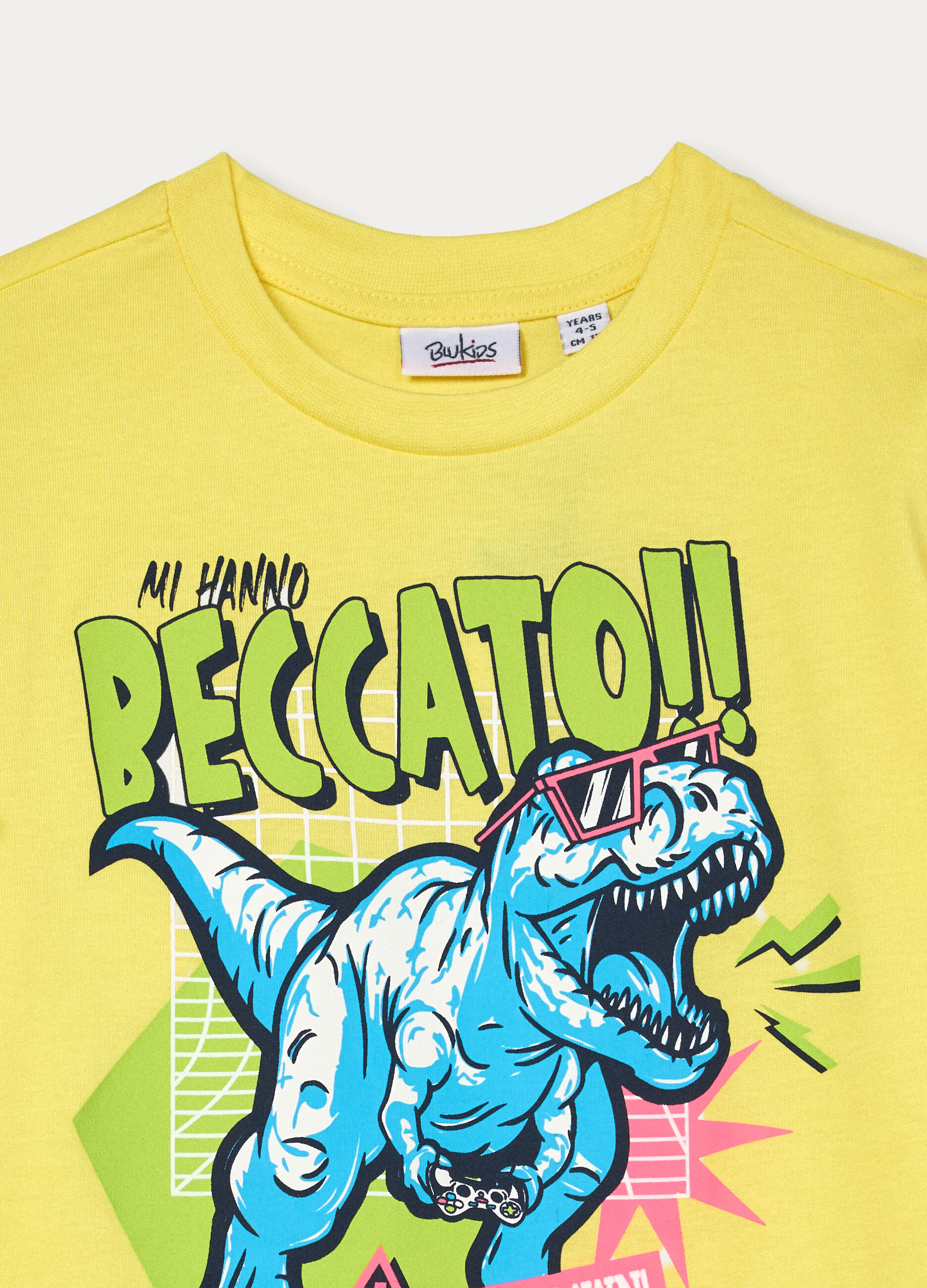 T-shirt con stampa in jersey di puro cotone bambino_2