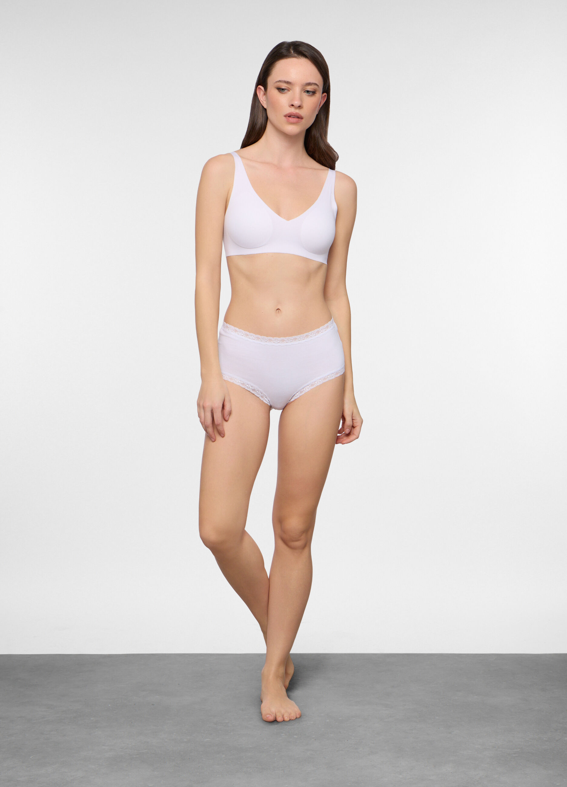 Slip a vita alta in jersey di cotone stretch donna_0