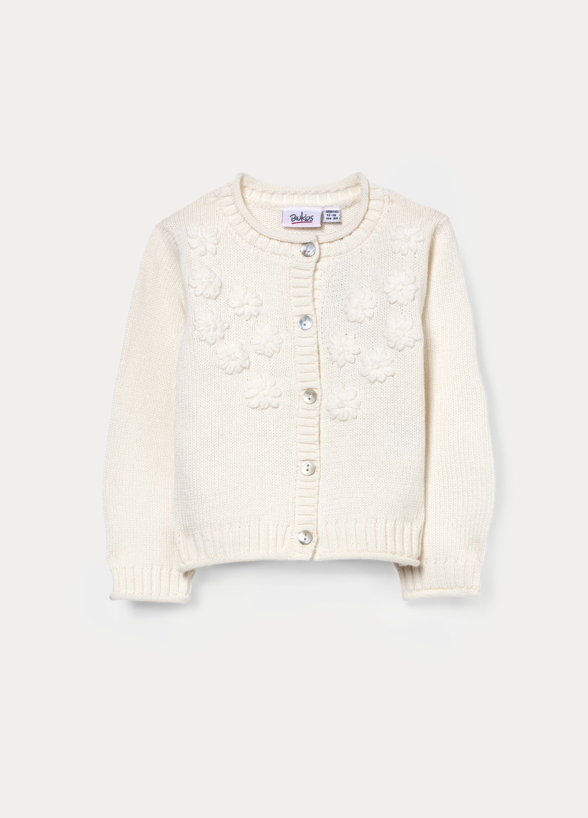 Cardigan operato in puro cotone bimba_0