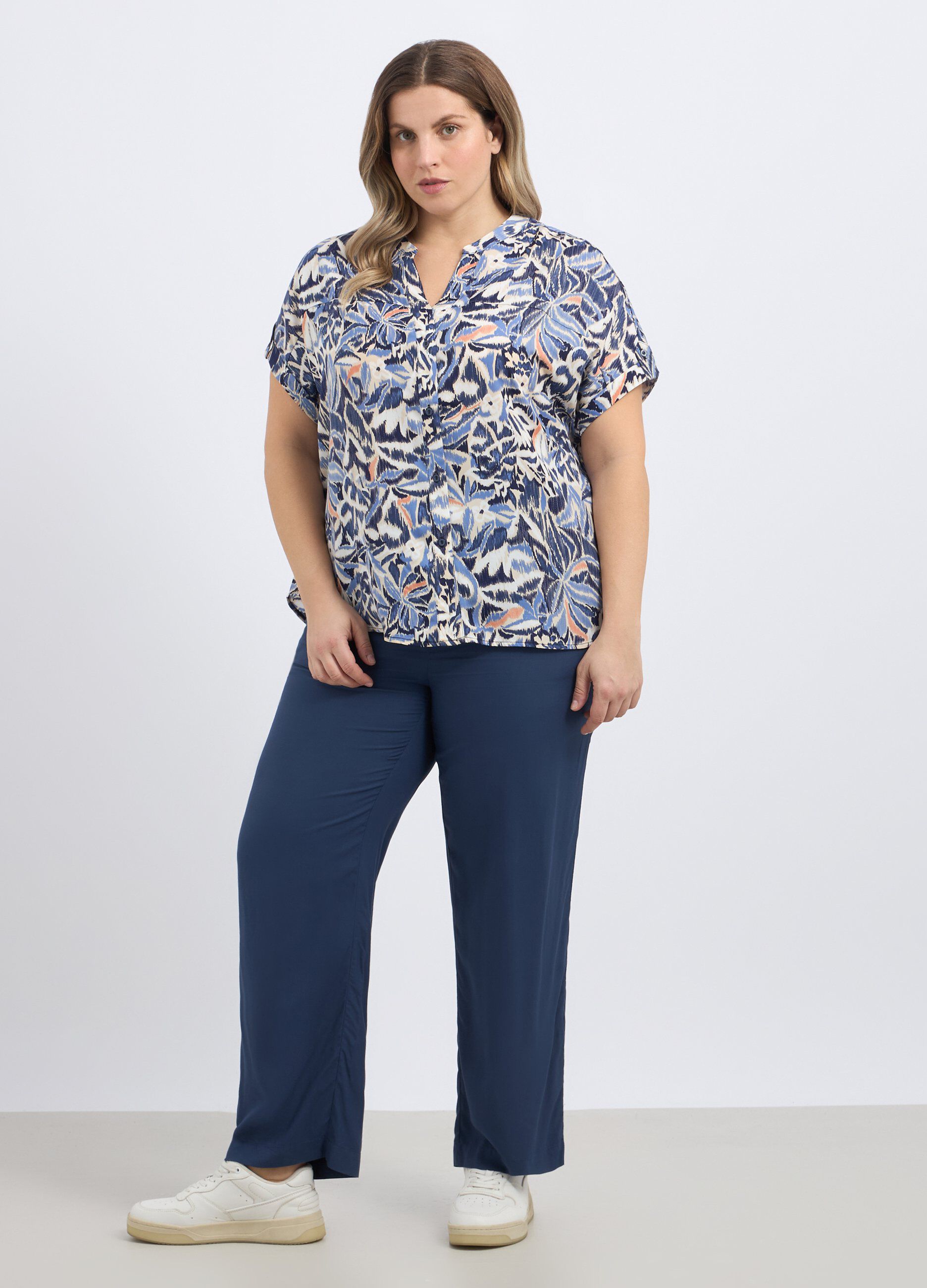 Pantaloni in pura viscosa donna curvy_0